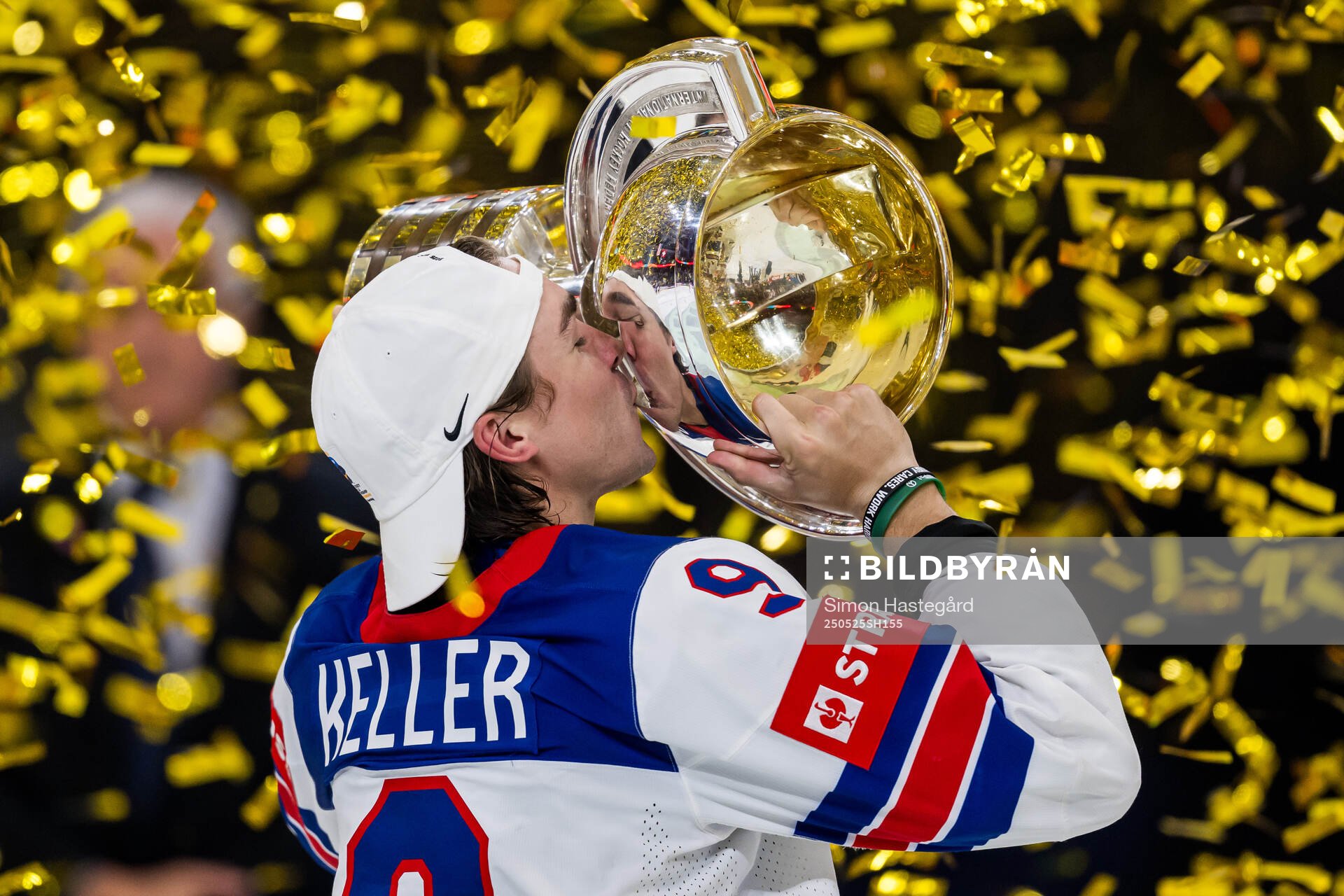 Clayton Keller of USA celebrates with the trophy