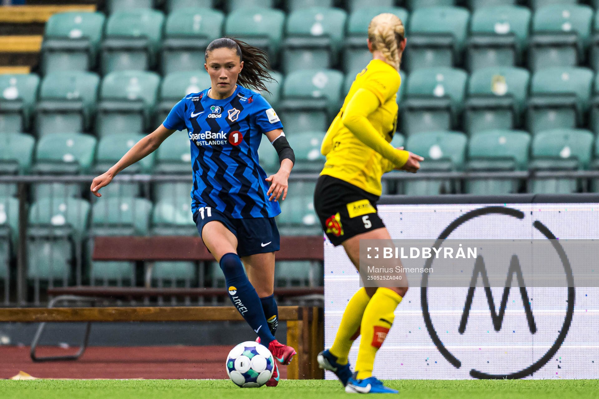 Ida Mortensen Natvik of Stabæk during the Toppserien football match between Stabæk and LSK Kvinner on May 25, 2025 in Bekkestua.