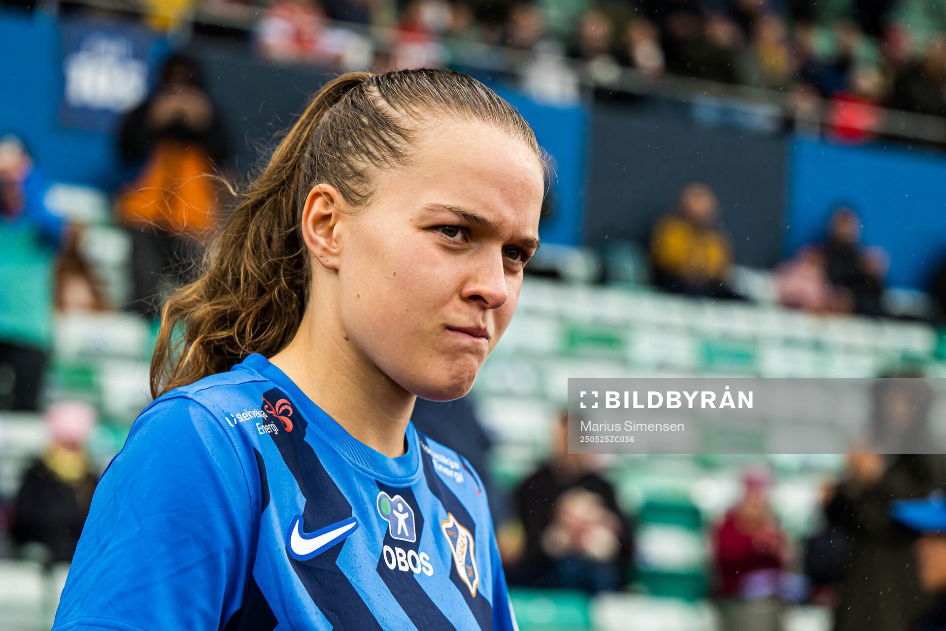 Iris Omarsdottir of Stabæk ahead of the Toppserien football match between Stabæk and LSK Kvinner on May 25, 2025 in Bekkestua.