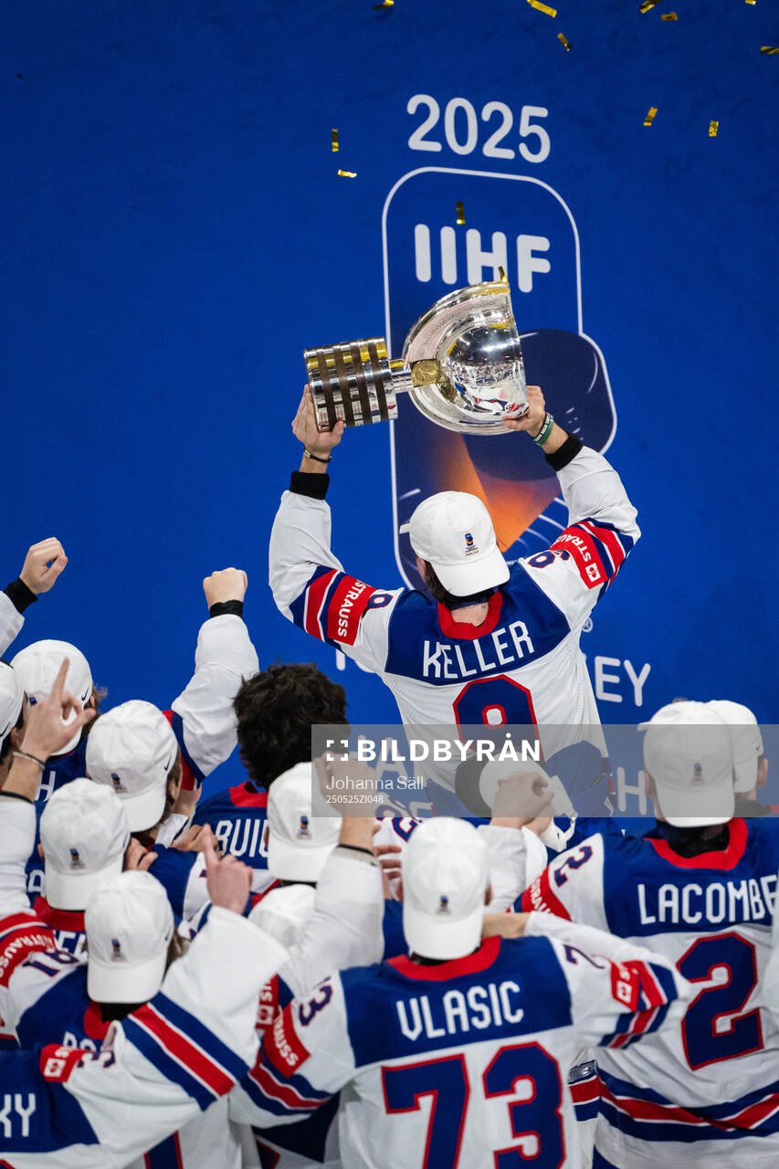 Clayton Keller of USA celebrate with the trophy