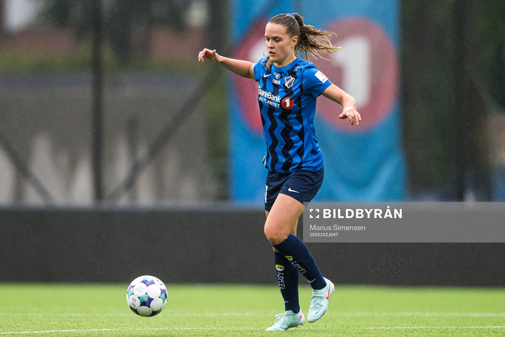 Iris Omarsdottir of Stabæk during the Toppserien football match between Stabæk and LSK Kvinner on May 25, 2025 in Bekkestua.