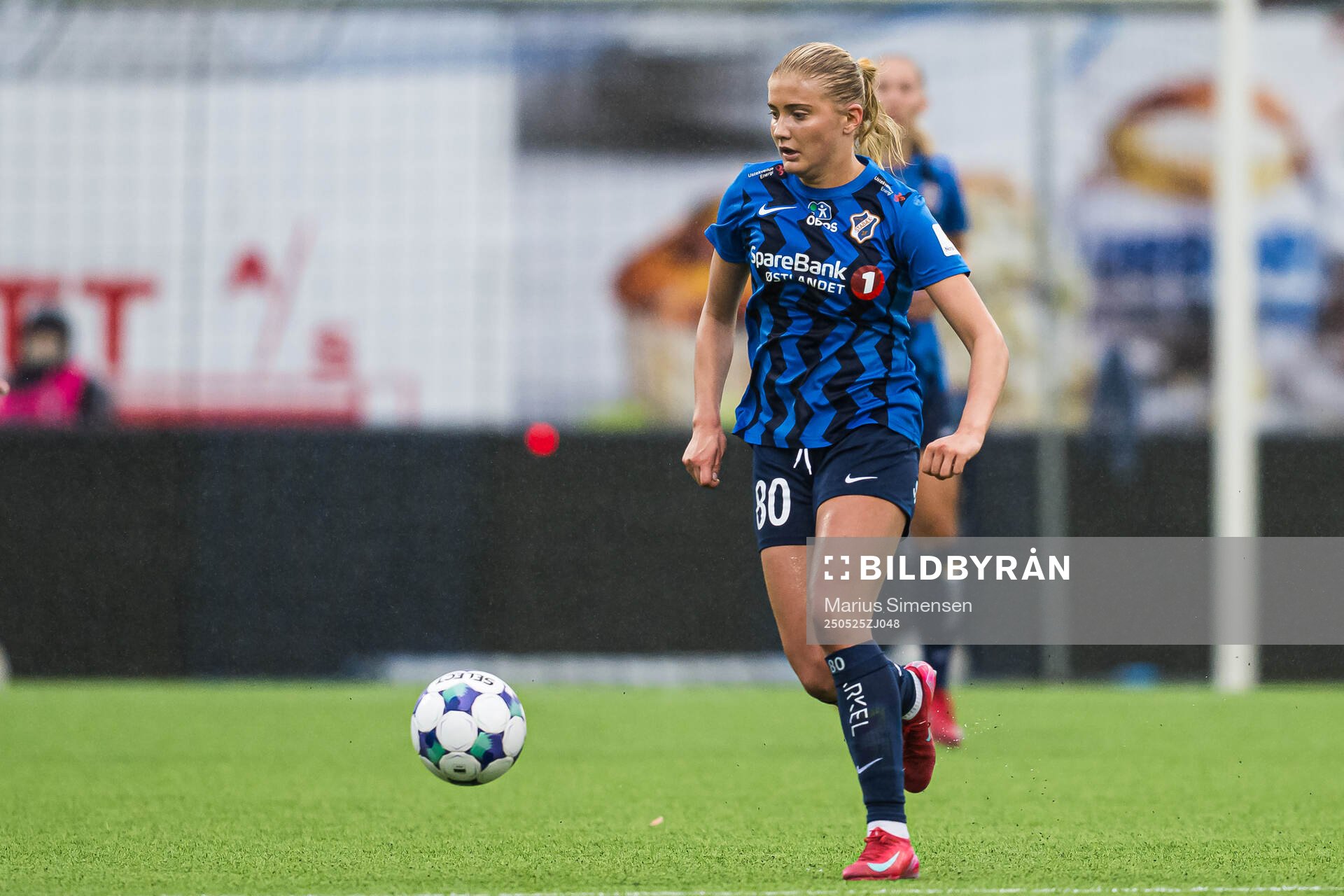 Celia Lind Halvorsen of Stabæk during the Toppserien football match between Stabæk and LSK Kvinner on May 25, 2025 in Bekkestua.
