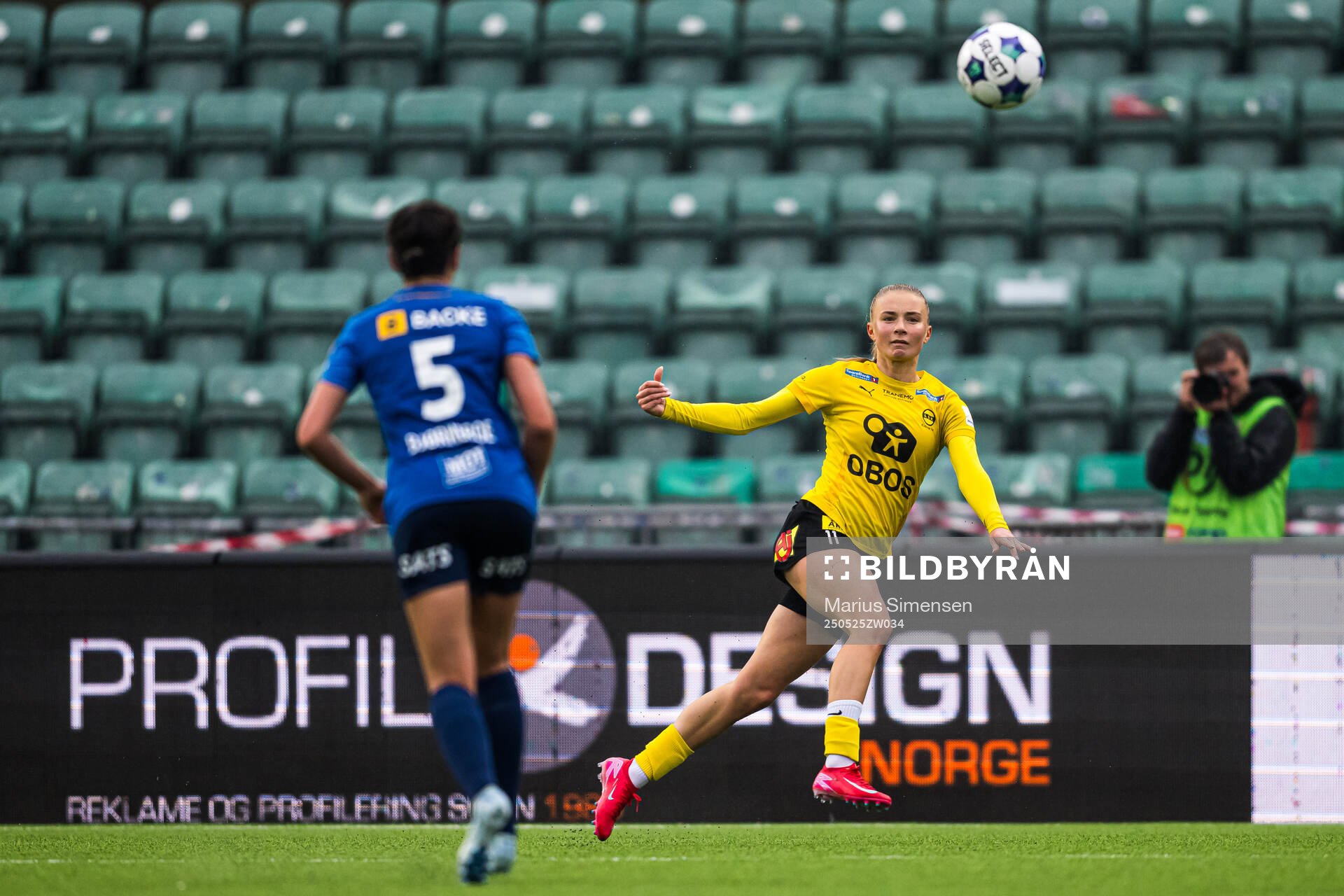 Thea Kyvåg of LSK Kvinner during the Toppserien football match between Stabæk and LSK Kvinner on May 25, 2025 in Bekkestua.