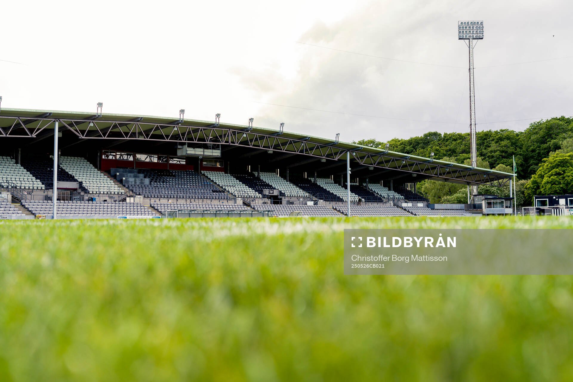 Landskrona IP interiör inför fotbollsmatchen i Superettan mellan Landskrona och Falkenberg den 26 maj 2025 i Landskrona. 
