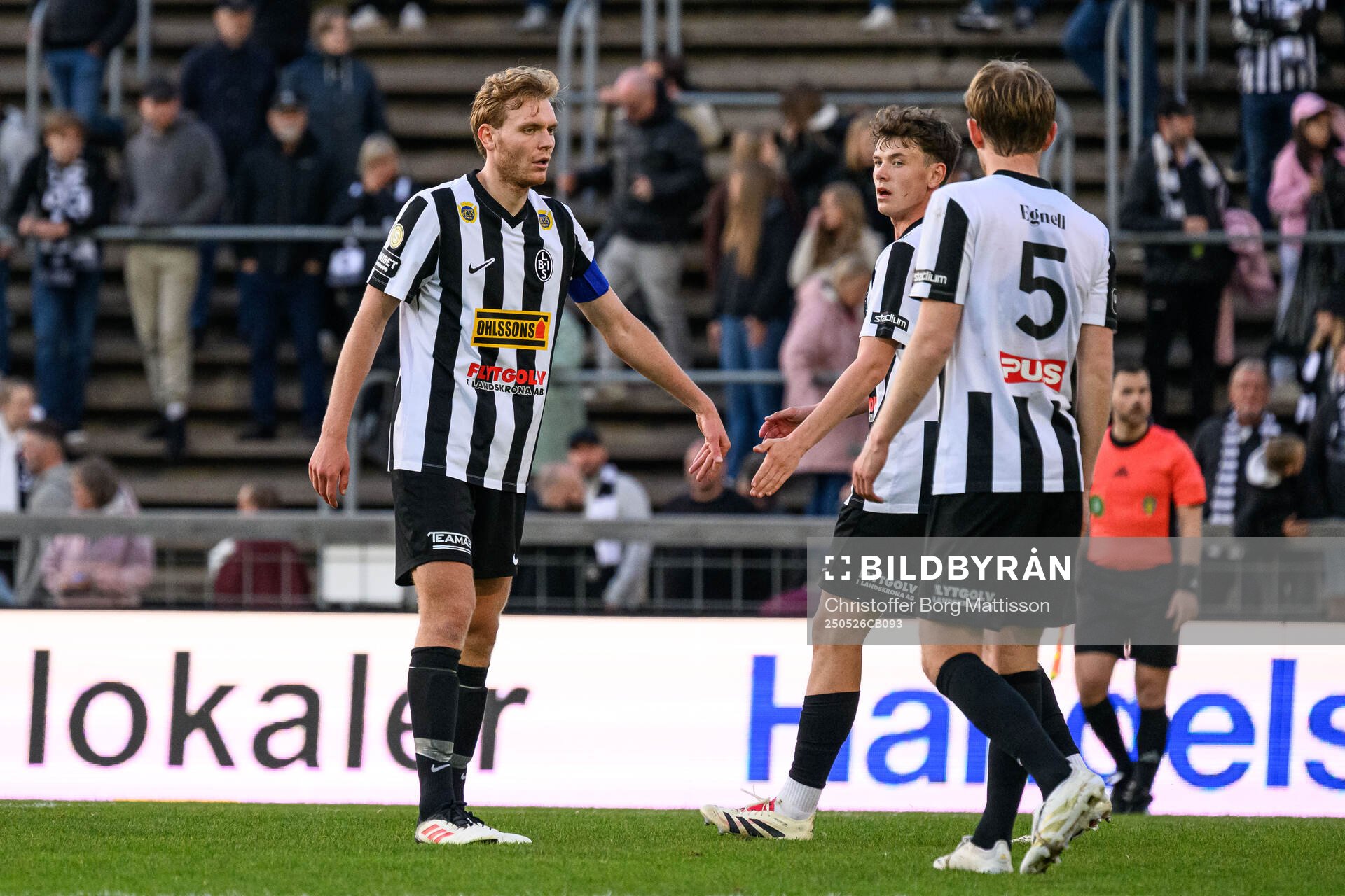Landskronas Melker Jonsson, Max Nilsson och Adam Egnell