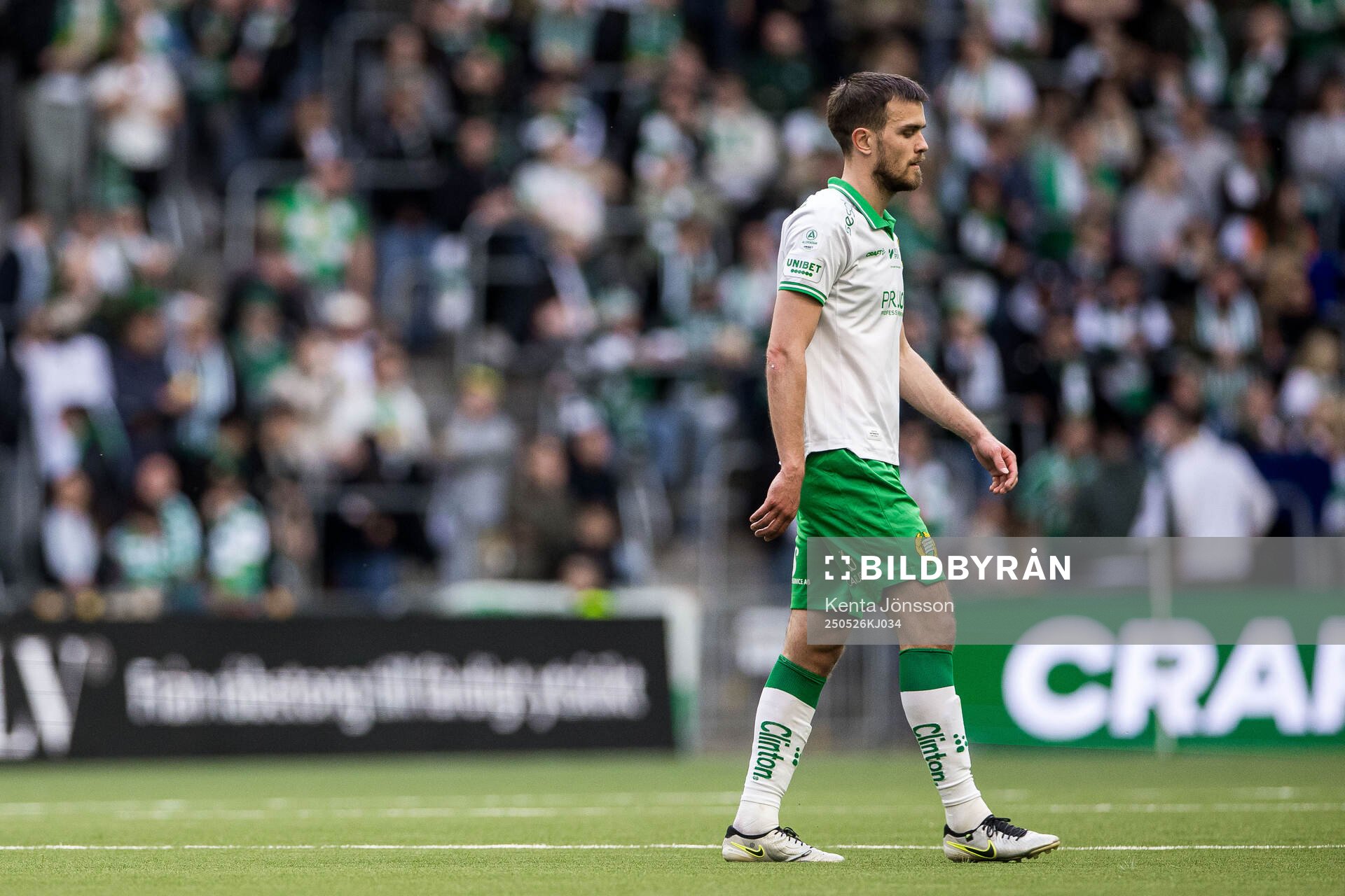 Hammarbys Pavle Vagic deppar i halvtid av fotbollsmatchen i