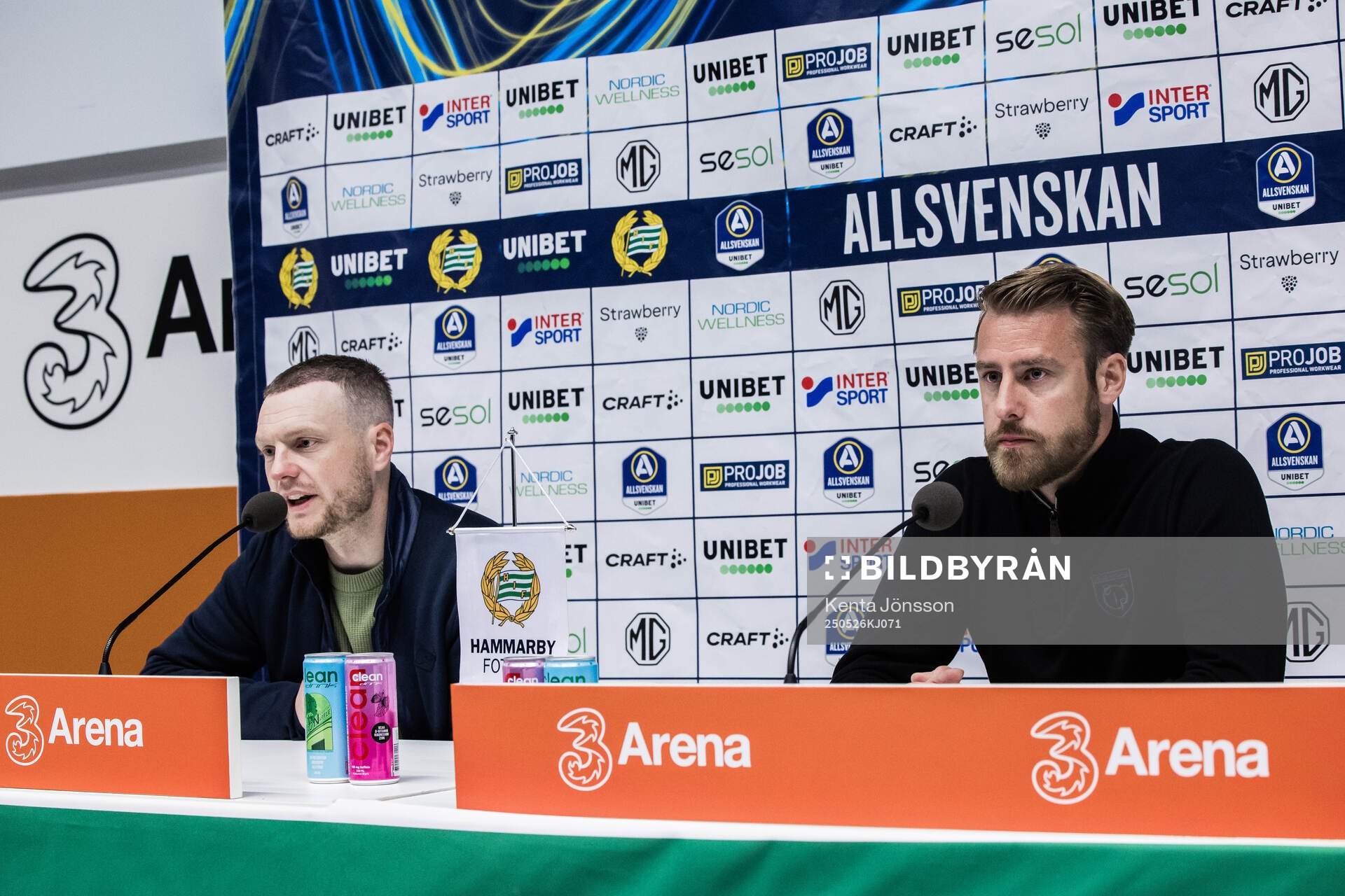 Hammarbys tränare Kim Hellberg och Degerfors tränare