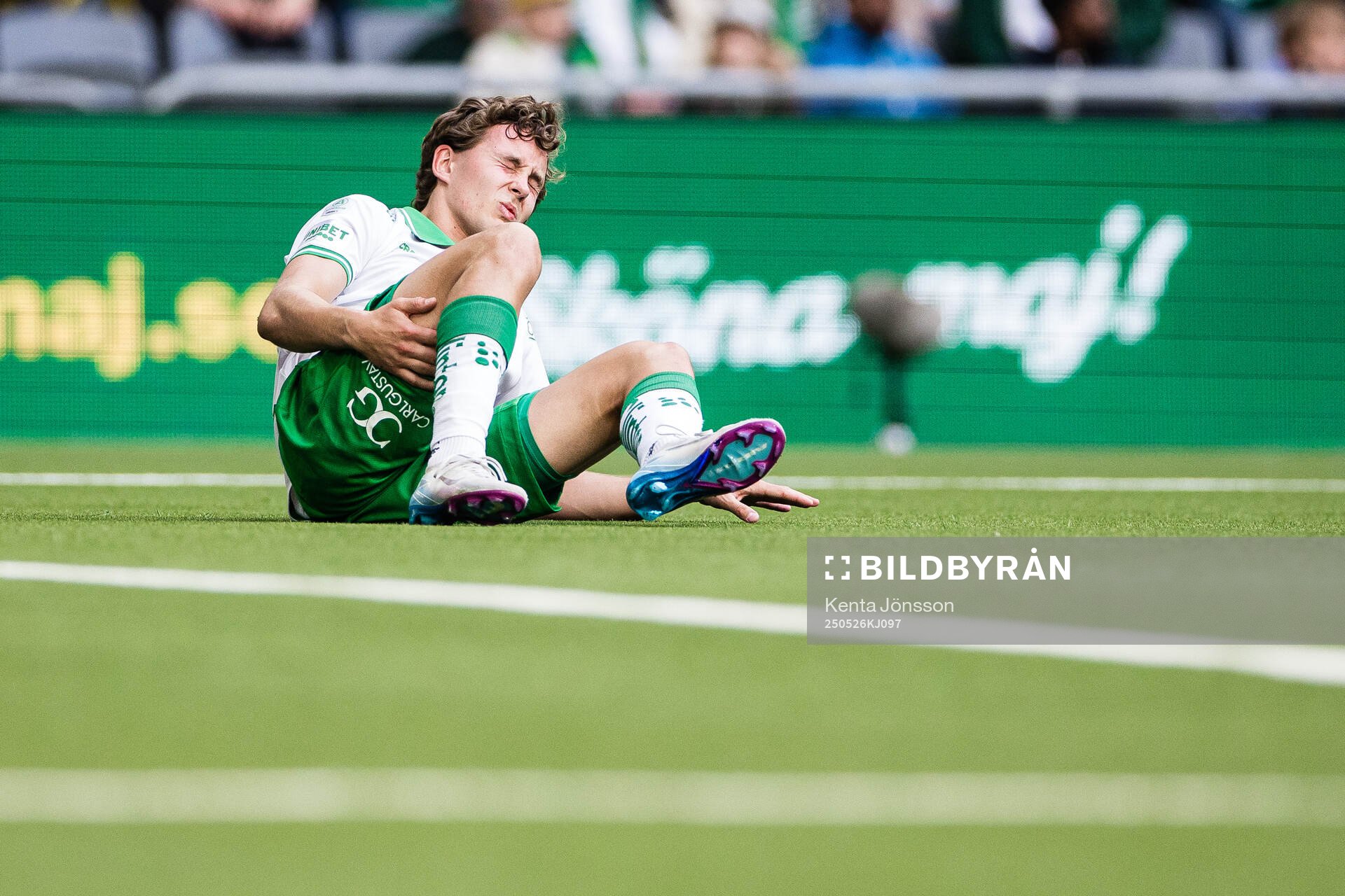 Hammarbys Hampus Skoglund har ont