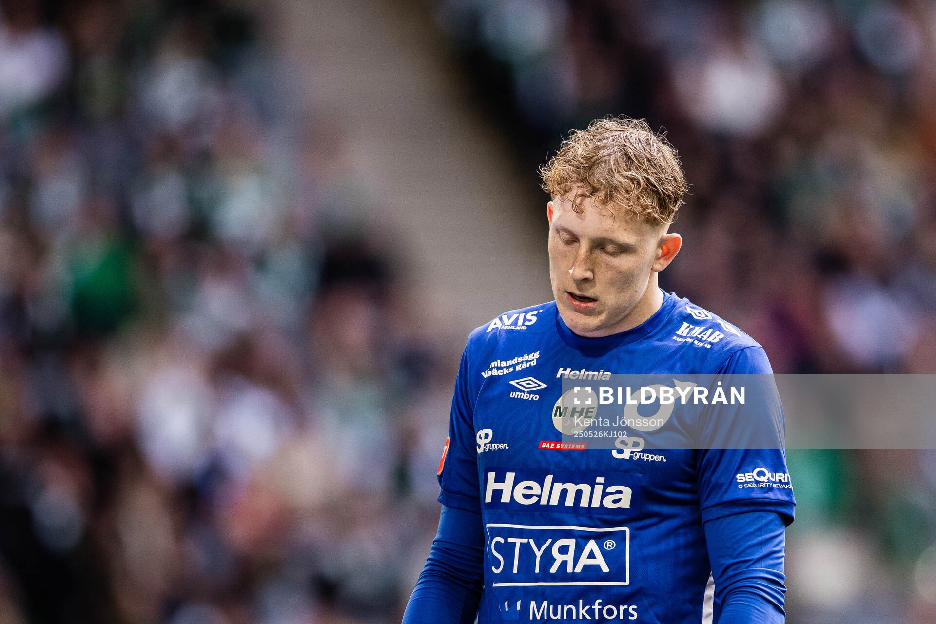 Degerfors målvakt Rasmus Forsell deppar