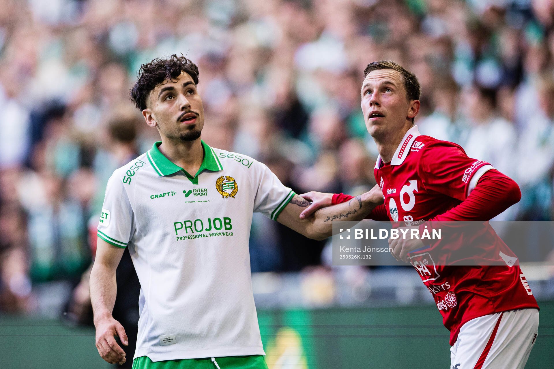 Hammarbys Sebastian Tounekti under fotbollsmatchen i Allsvenskan mellan Hammarby och Degerfors den 26 maj 2025 i Stockholm. 