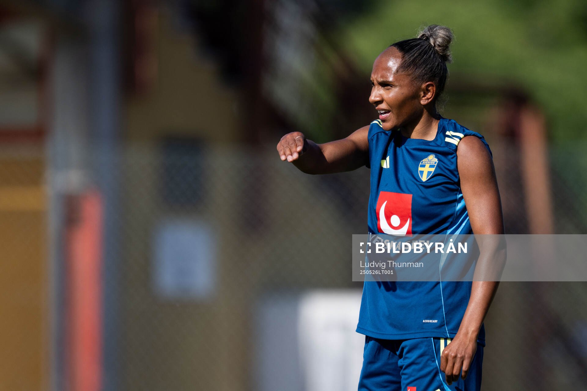 Madelen Janogy of the Swedish women’s national football team on May 26, 2025 in Fidenza. 