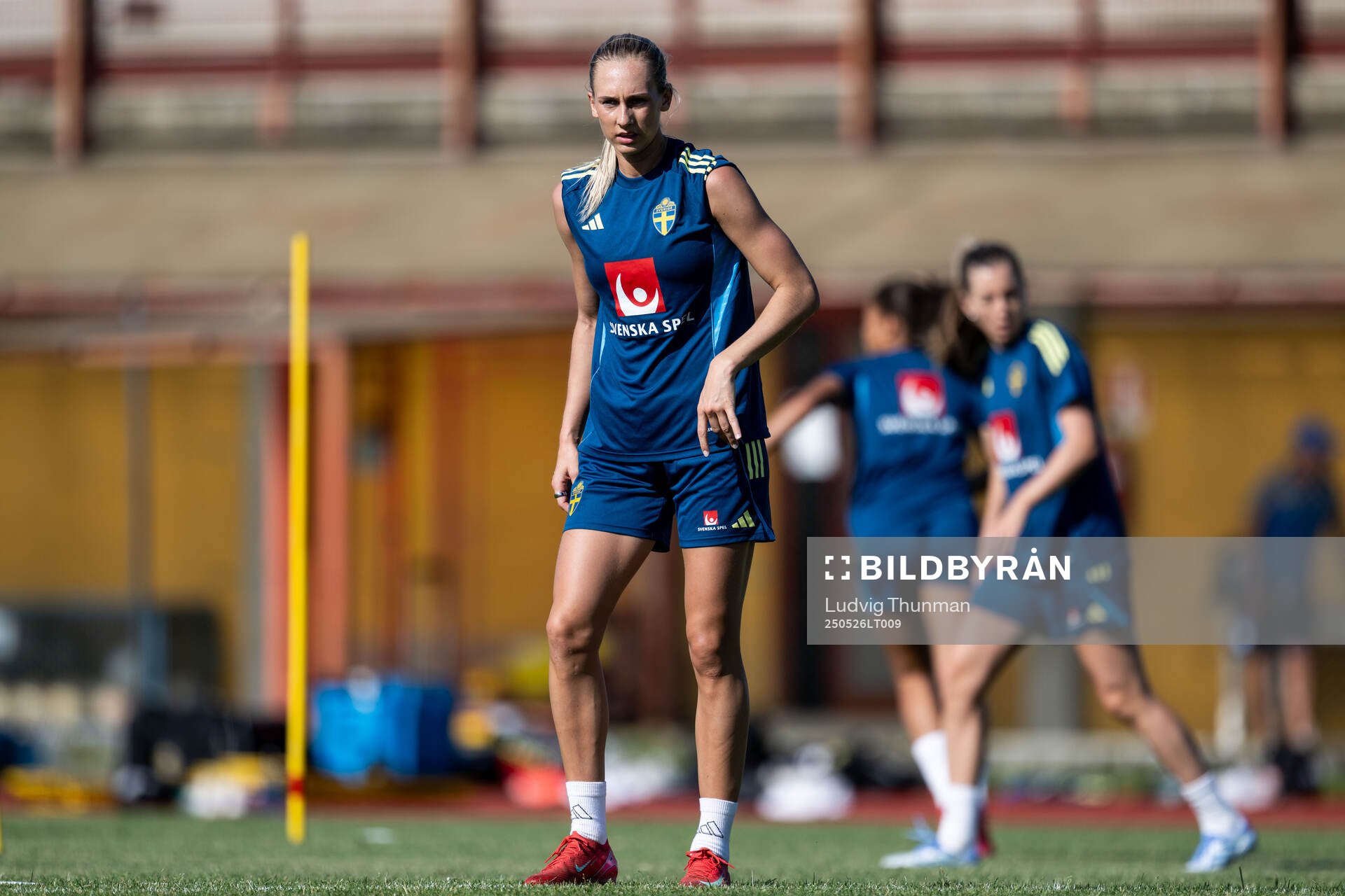 Ellen Wangerheim of the Swedish women’s national football team during a training session on May 26, 2025 in Fidenza. 