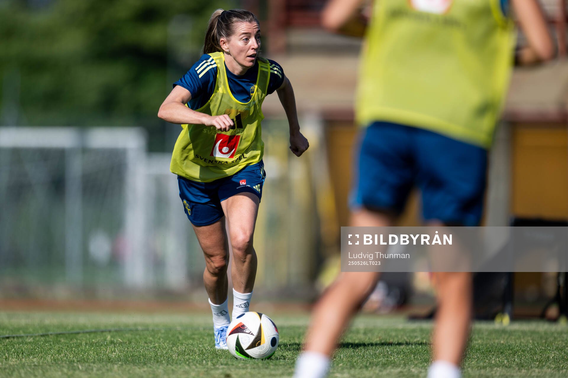 Linda Sembrant of the Swedish women’s national football team during a training session on May 26, 2025 in Fidenza. 