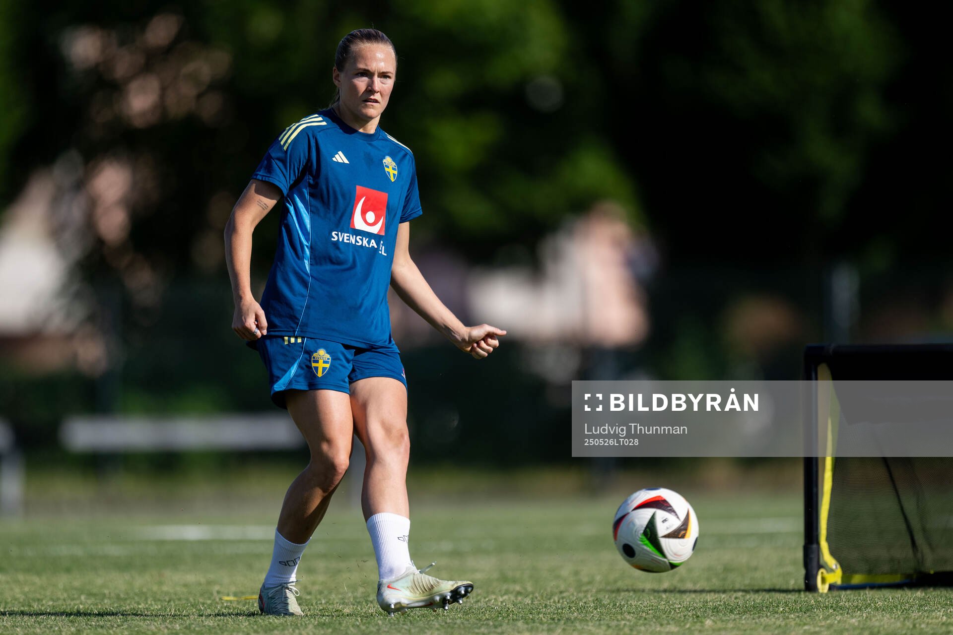 Magdalena Eriksson of the Swedish women’s national football team during a training session on May 26, 2025 in Fidenza. 