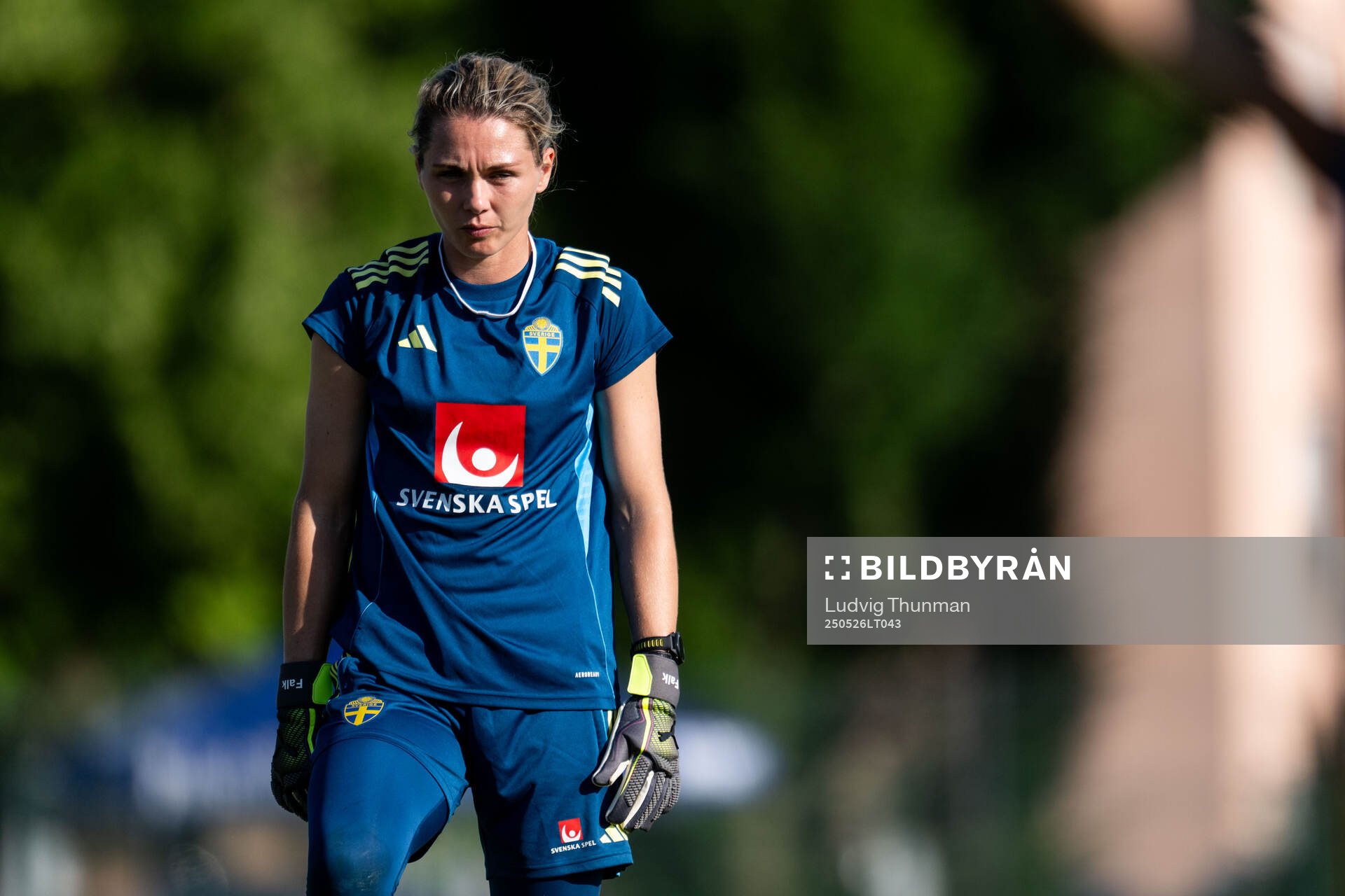 Goalkeeper Jennifer Falk of the Swedish women’s national