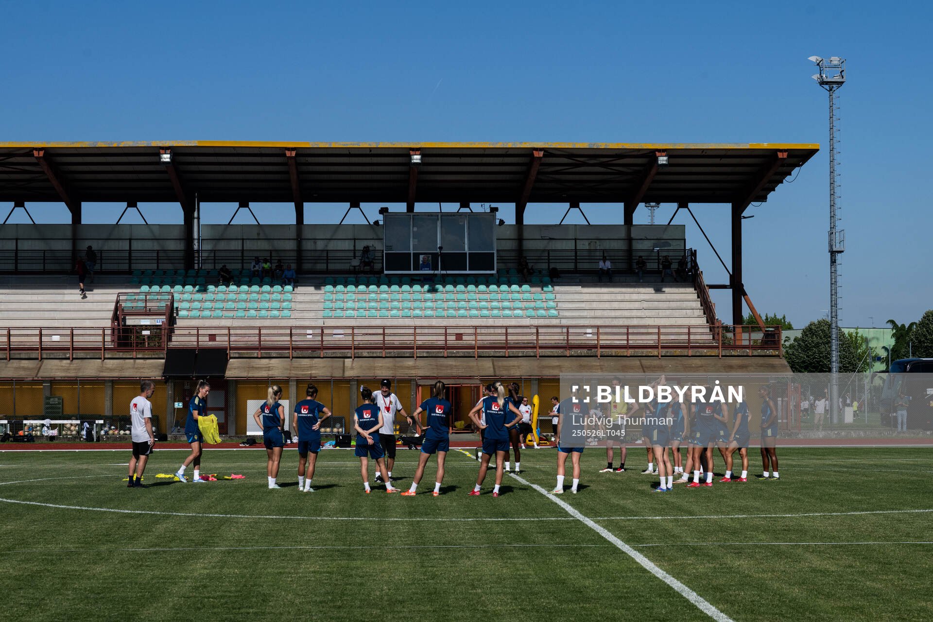 Players of the Swedish women’s national football team during a training session on May 26, 2025 in Fidenza. 