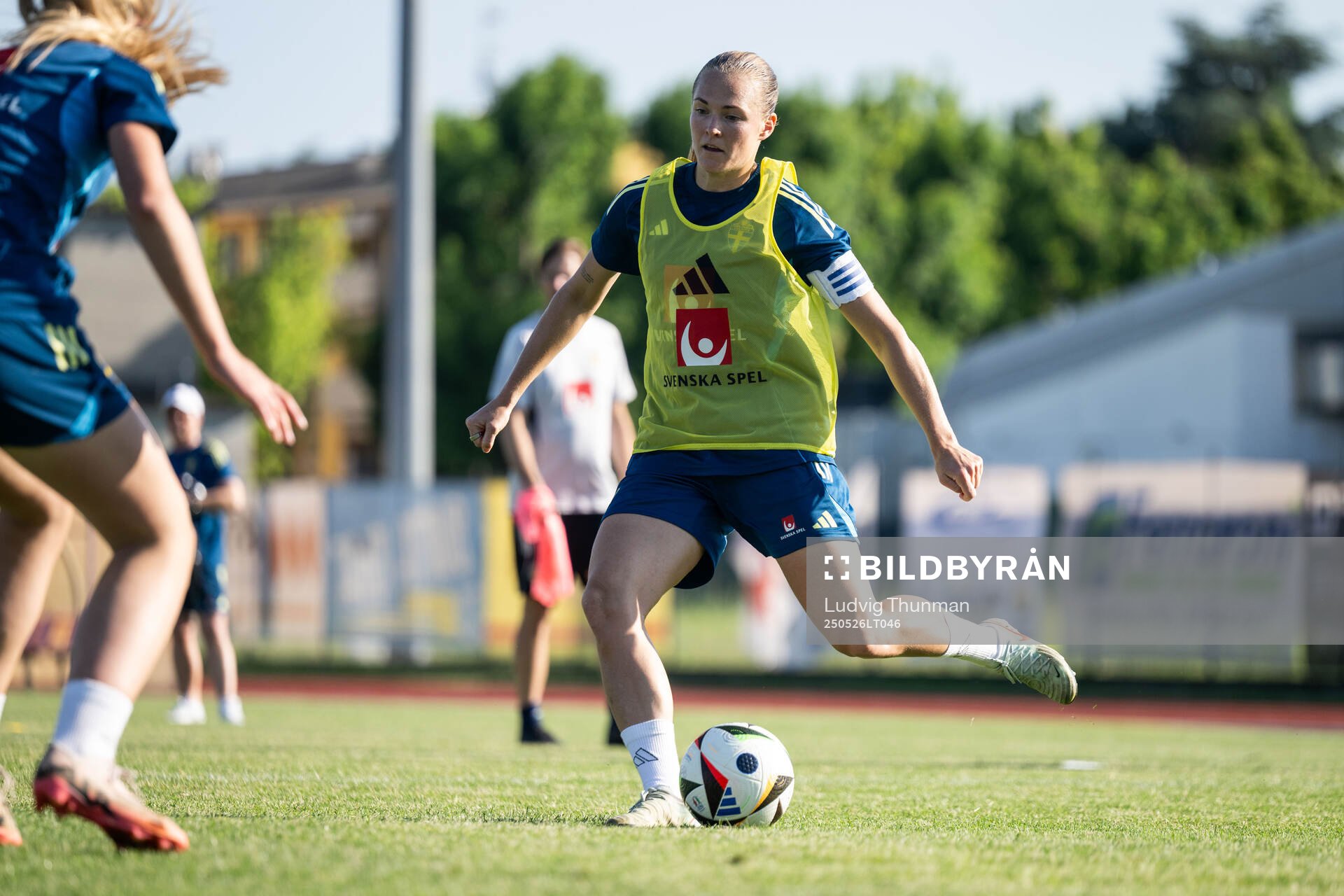 Magdalena Eriksson of the Swedish women’s national football team during a training session on May 26, 2025 in Fidenza. 