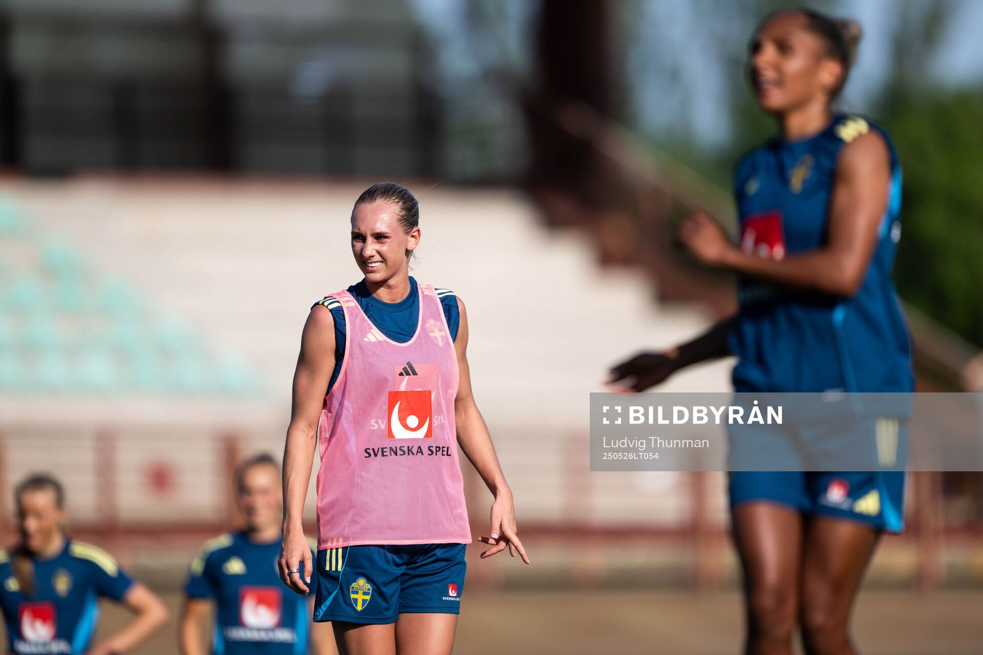 Ellen Wangerheim of the Swedish women’s national football team during a training session on May 26, 2025 in Fidenza. 