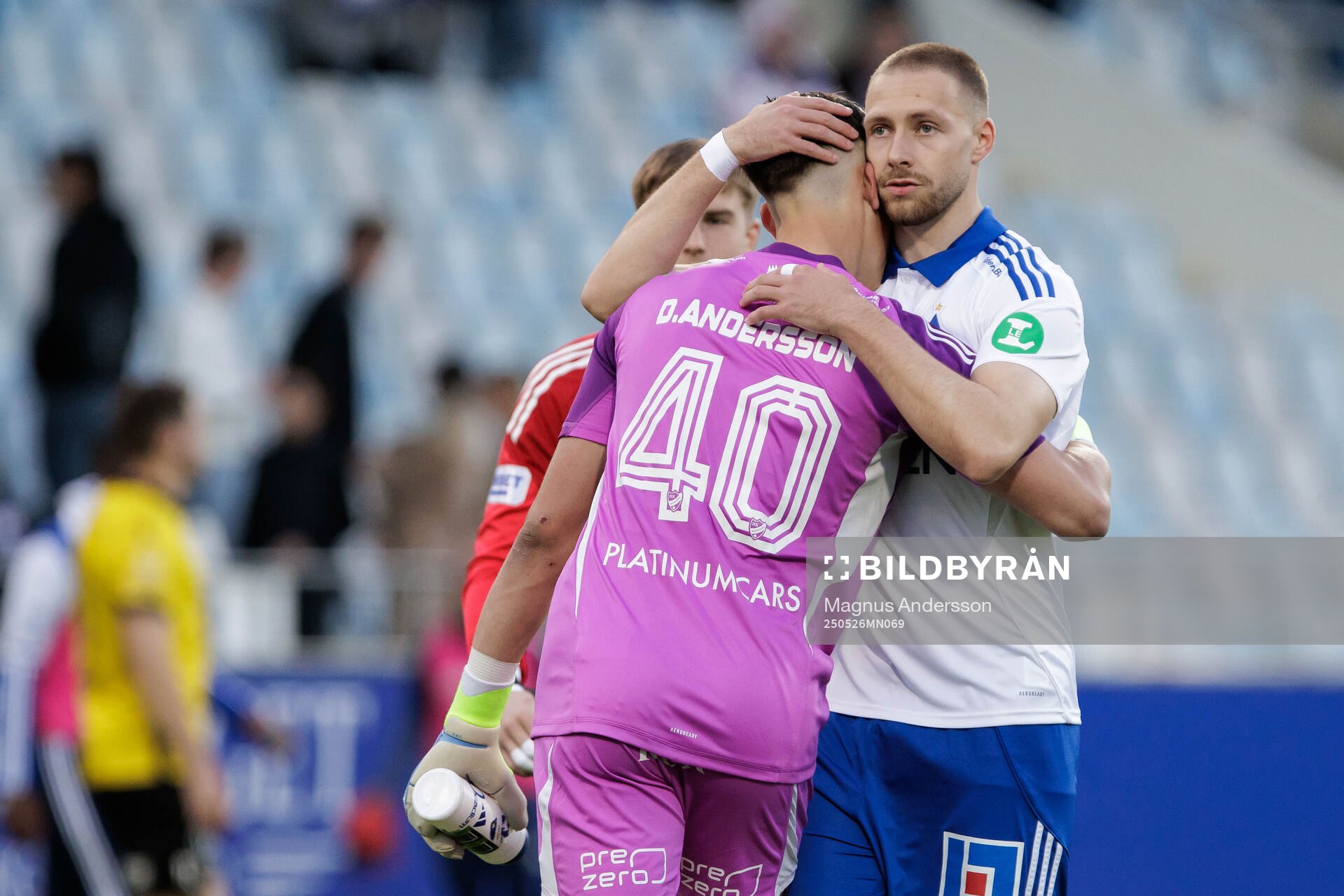 IFK Norrköpings målvakt David Andersson och Kevin Höög