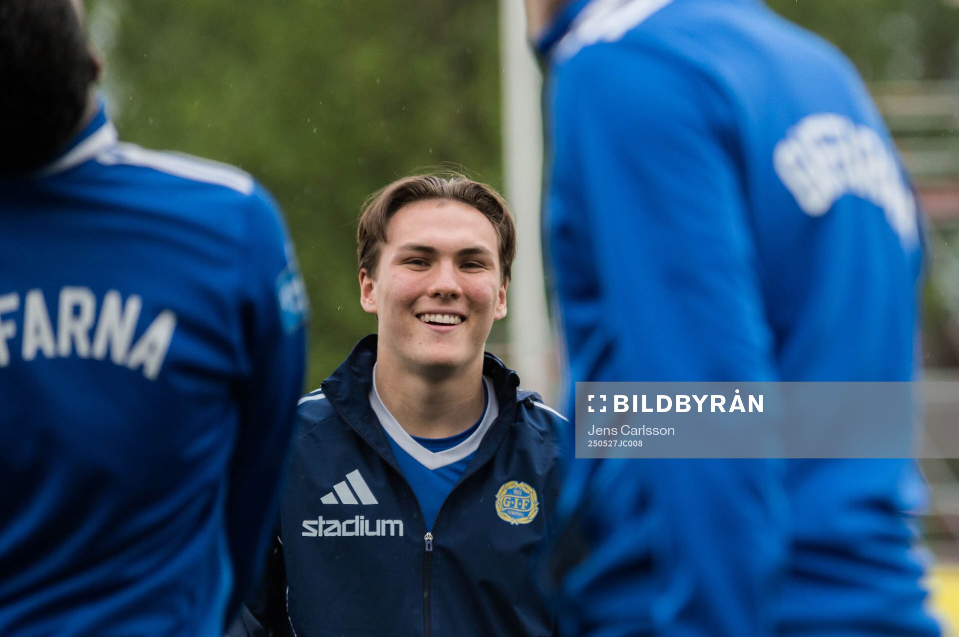 GIF Sundsvalls Miguel Sandberg inför fotbollsmatchen i Superettan mellan Sandvikens IF och GIF Sundsvall den 27 maj 2025 i Sandviken.