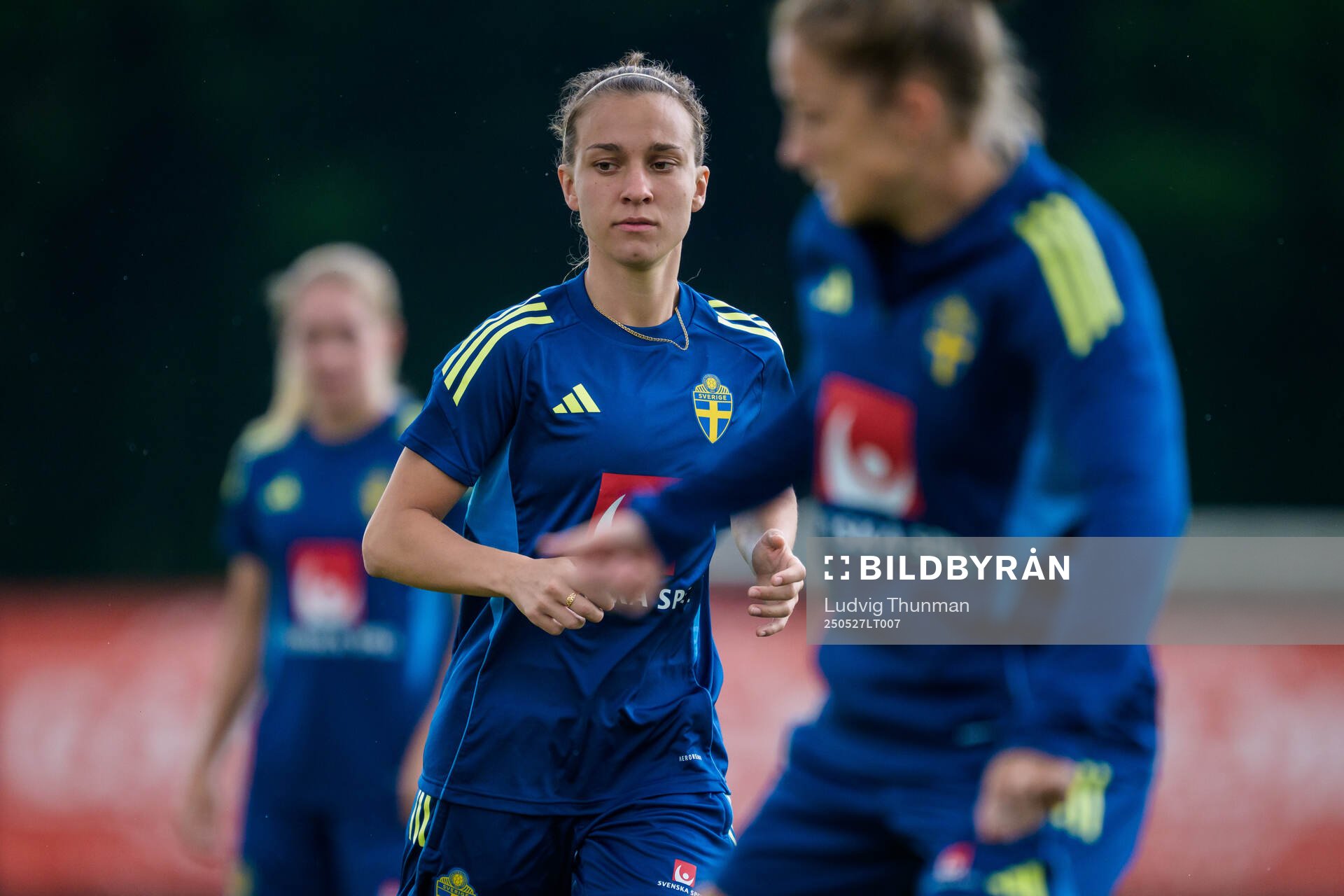 Julia Zigiotti Olme of the Swedish women’s national football team during a training session on May 27, 2025 in Fidenza. 