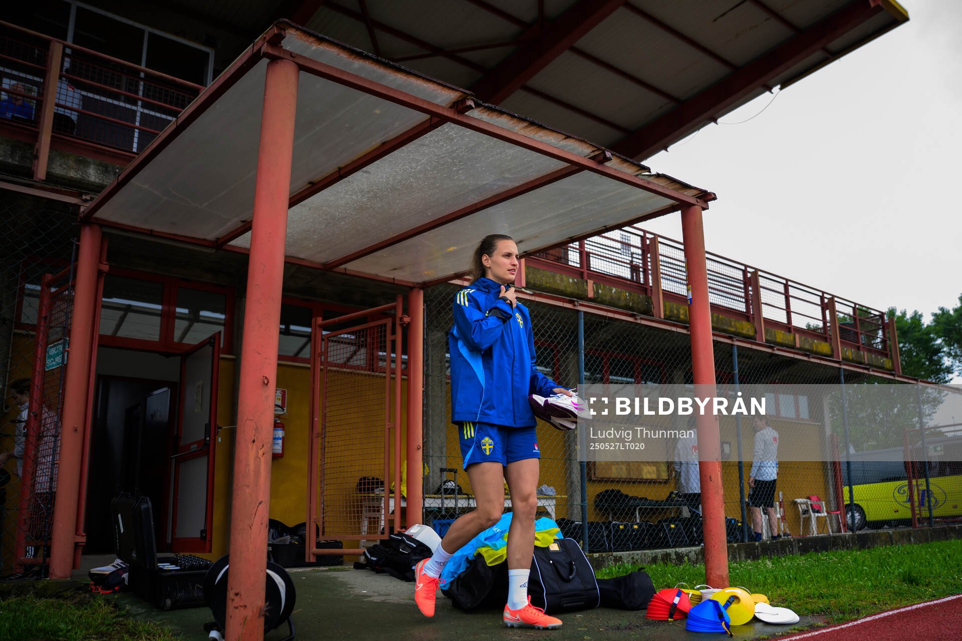 Nathalie Björn of the Swedish women’s national football team ahead of a training session on May 27, 2025 in Fidenza. 