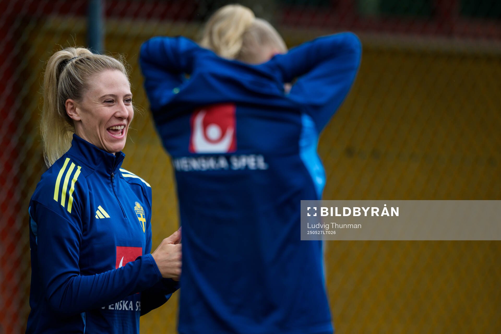 Rebecka Blomqvist of the Swedish women’s national football team during a training session on May 27, 2025 in Fidenza. 