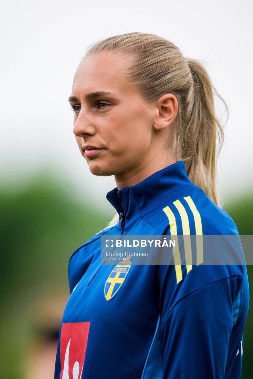 Ellen Wangerheim of the Swedish women’s national football team during a training session on May 27, 2025 in Fidenza. 