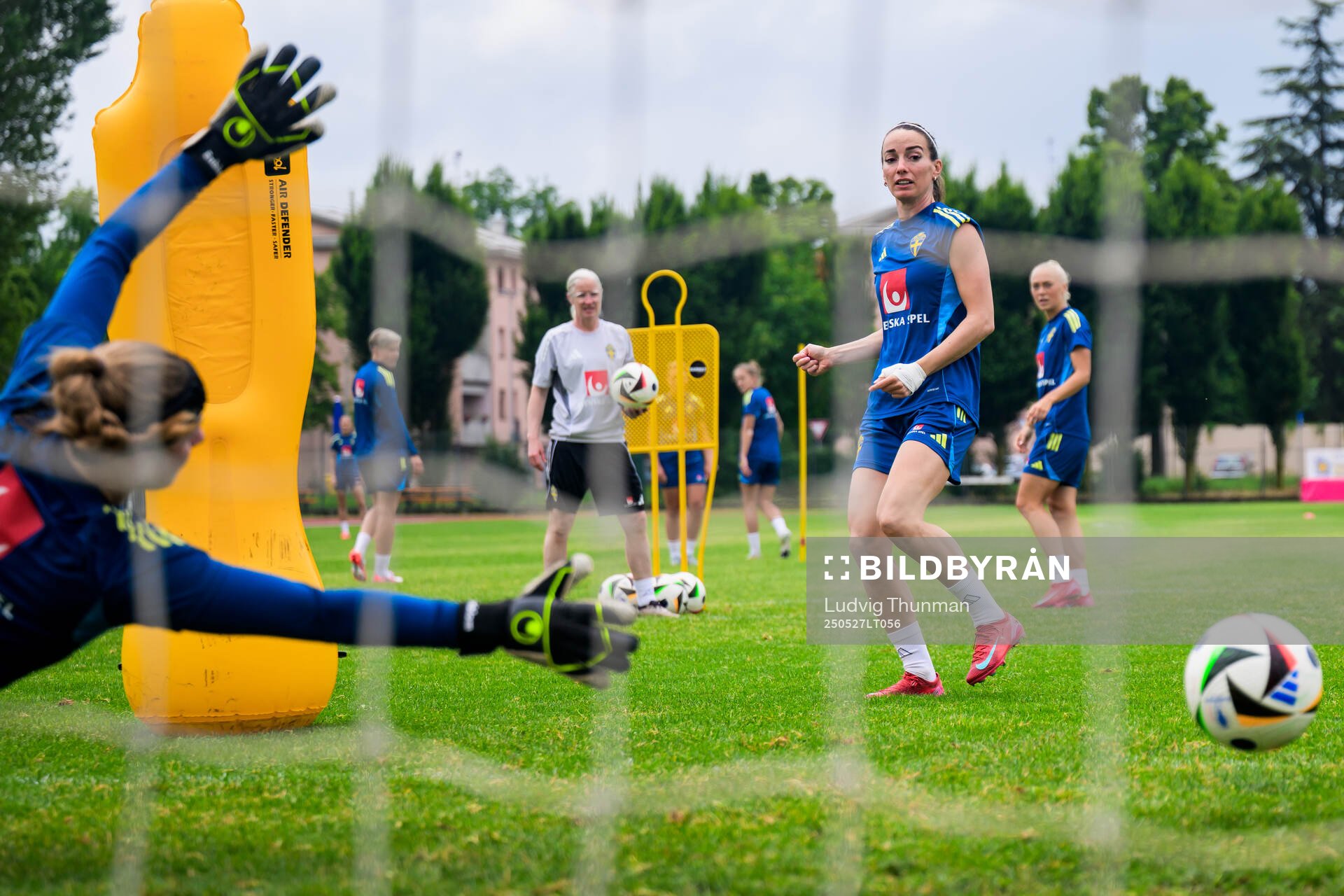 Kosovare Asllani of the Swedish women’s national football team during a training session on May 27, 2025 in Fidenza. 