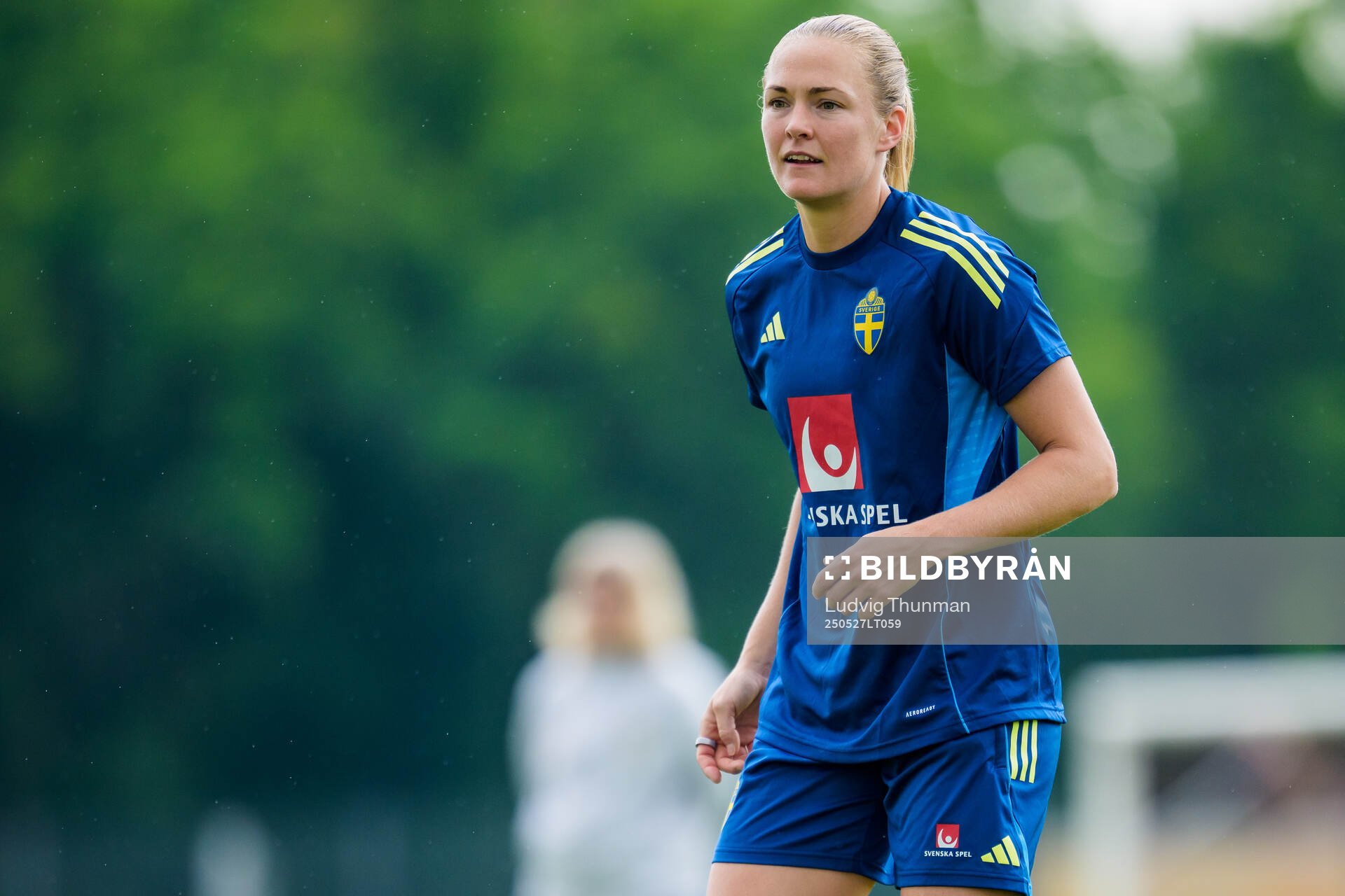 Magdalena Eriksson of the Swedish women’s national football team during a training session on May 27, 2025 in Fidenza. 