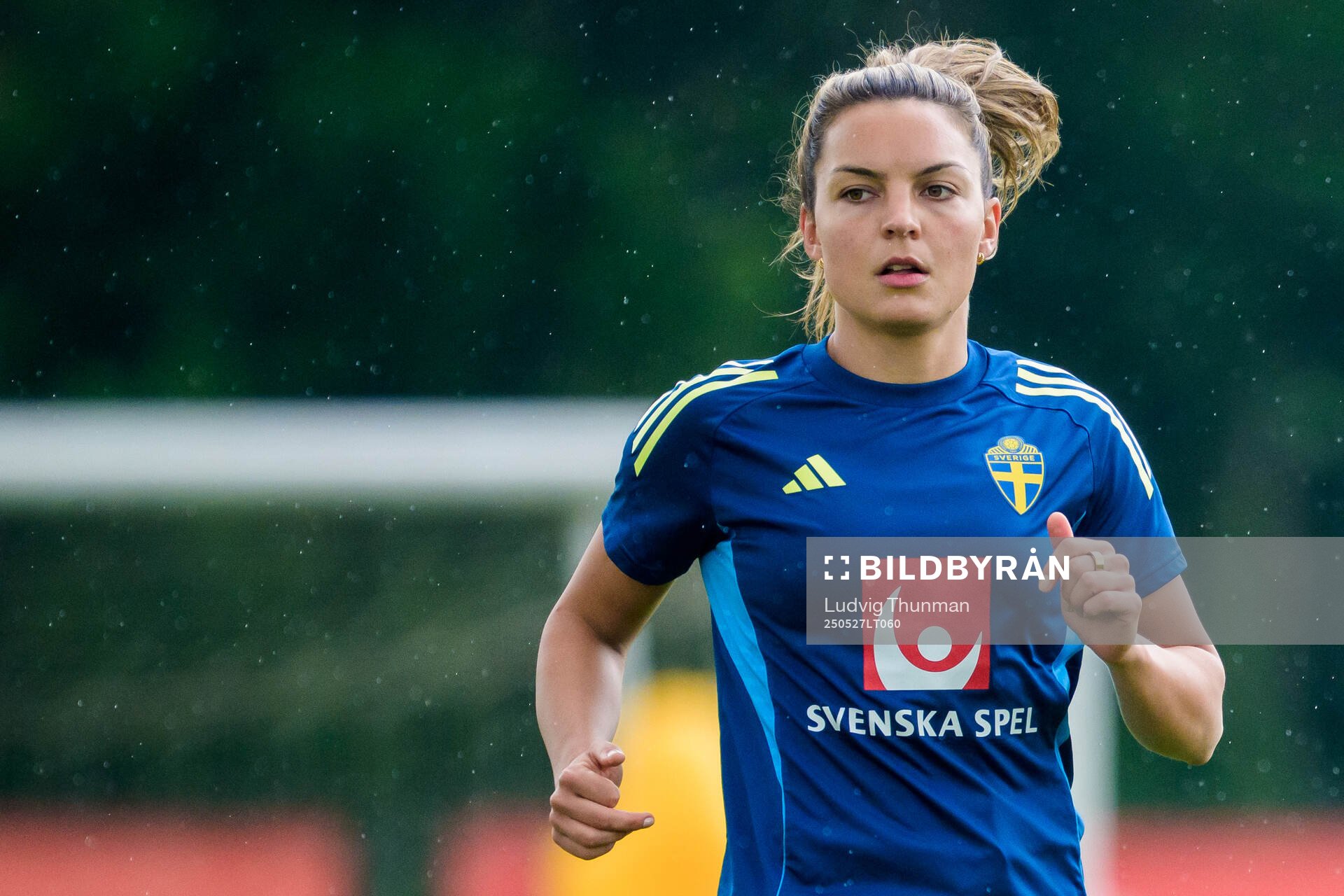 Johanna Rytting Kaneryd of the Swedish women’s national football team during a training session on May 27, 2025 in Fidenza. 