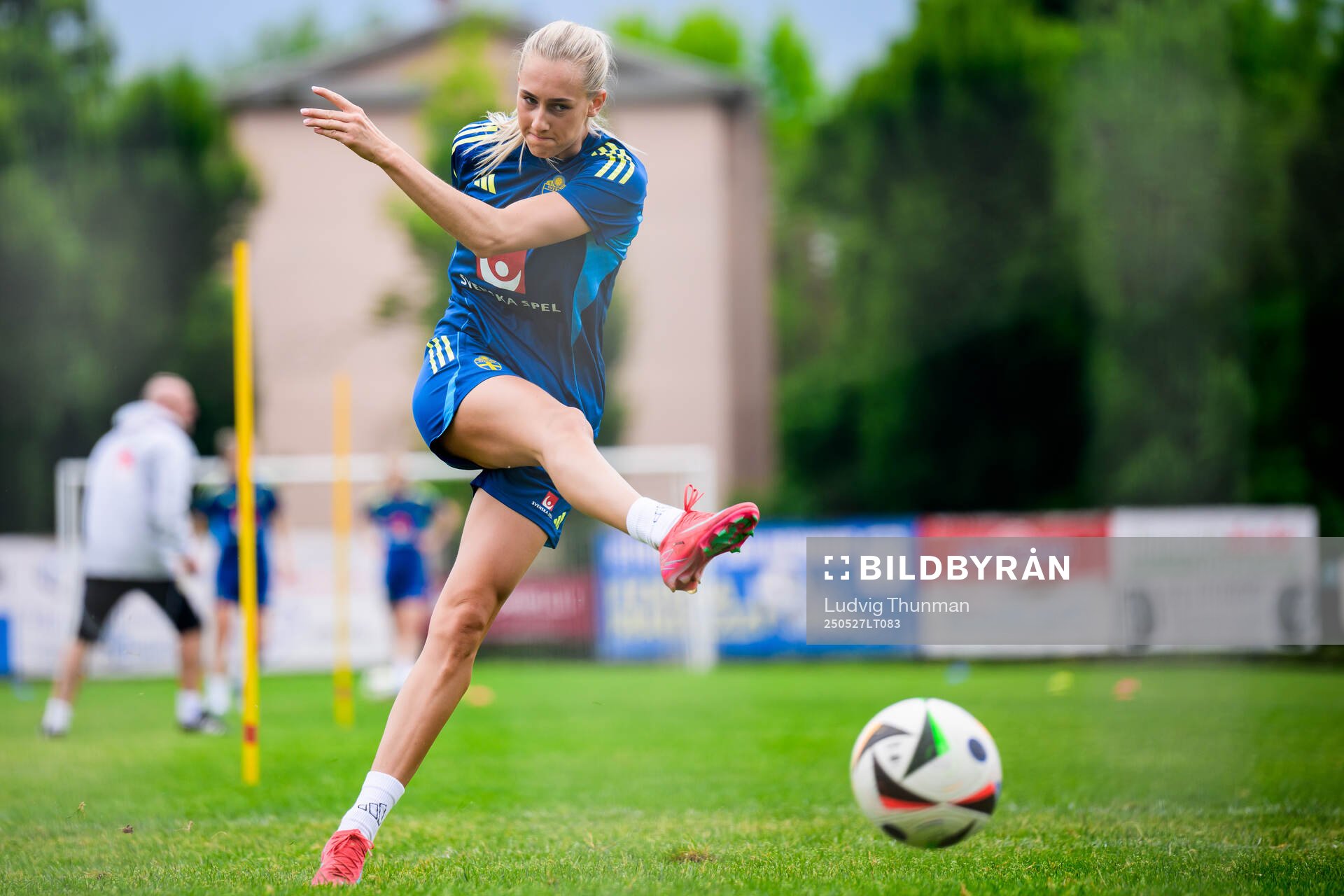 Ellen Wangerheim of the Swedish women’s national football team during a training session on May 27, 2025 in Fidenza. 