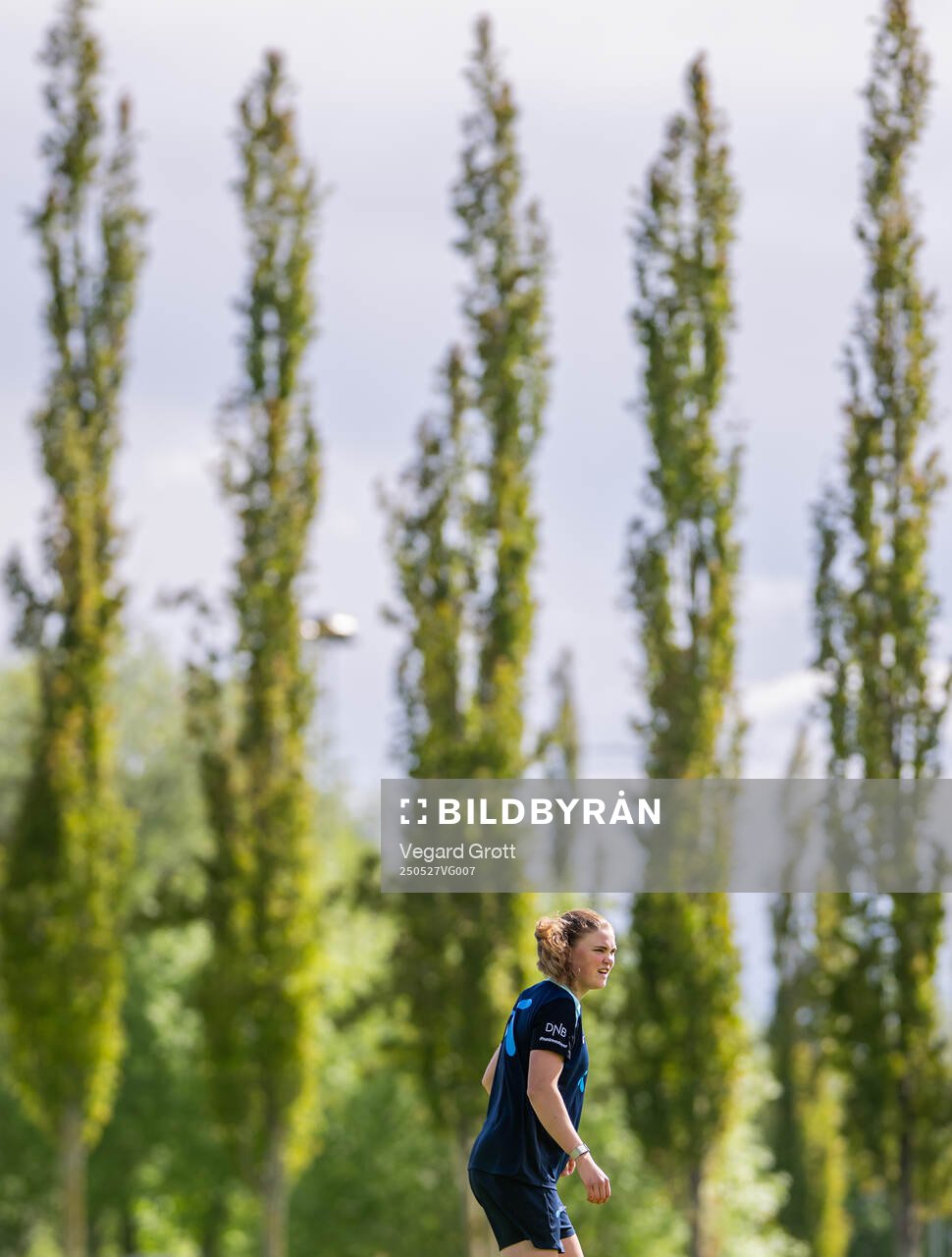 Signe Gaupset of the Norwegian women's national football team during a training session on May 27, 2025 in Trondheim. 