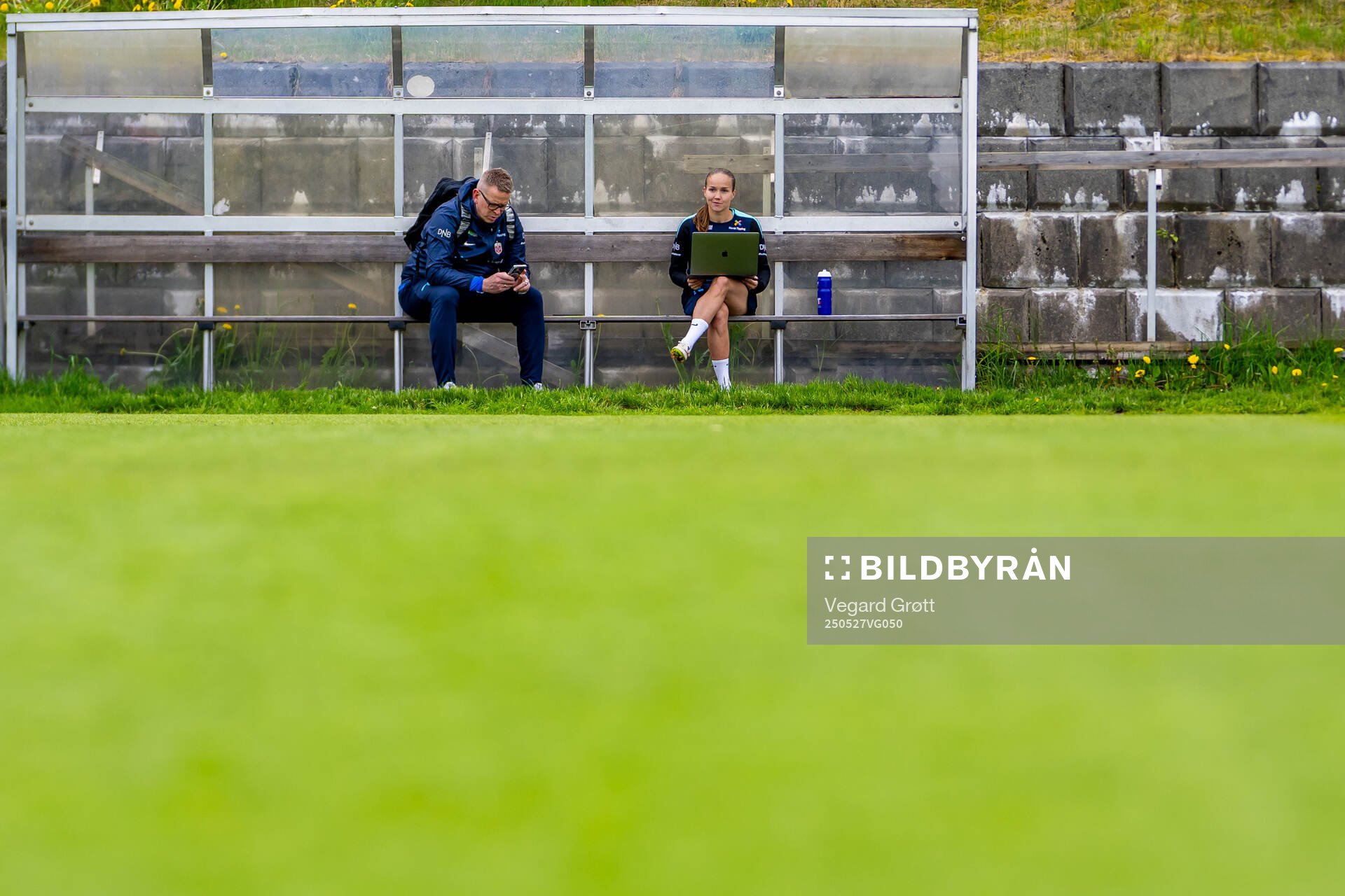 Media officer Henning Sverdrup and Guro Reiten of the