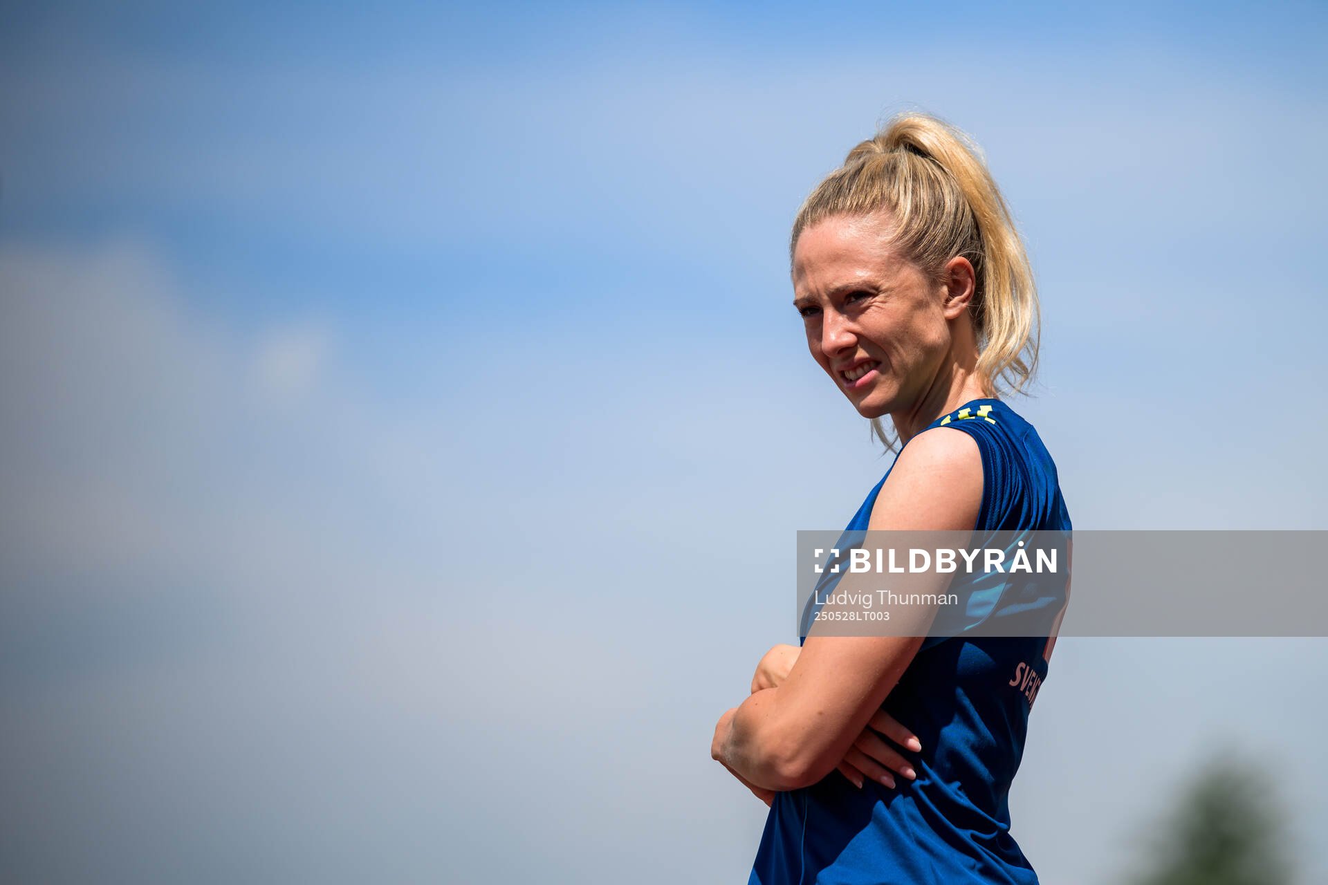Rebecka Blomqvist of the Swedish women’s national football team during a training session on May 28, 2025 in Fidenza. 