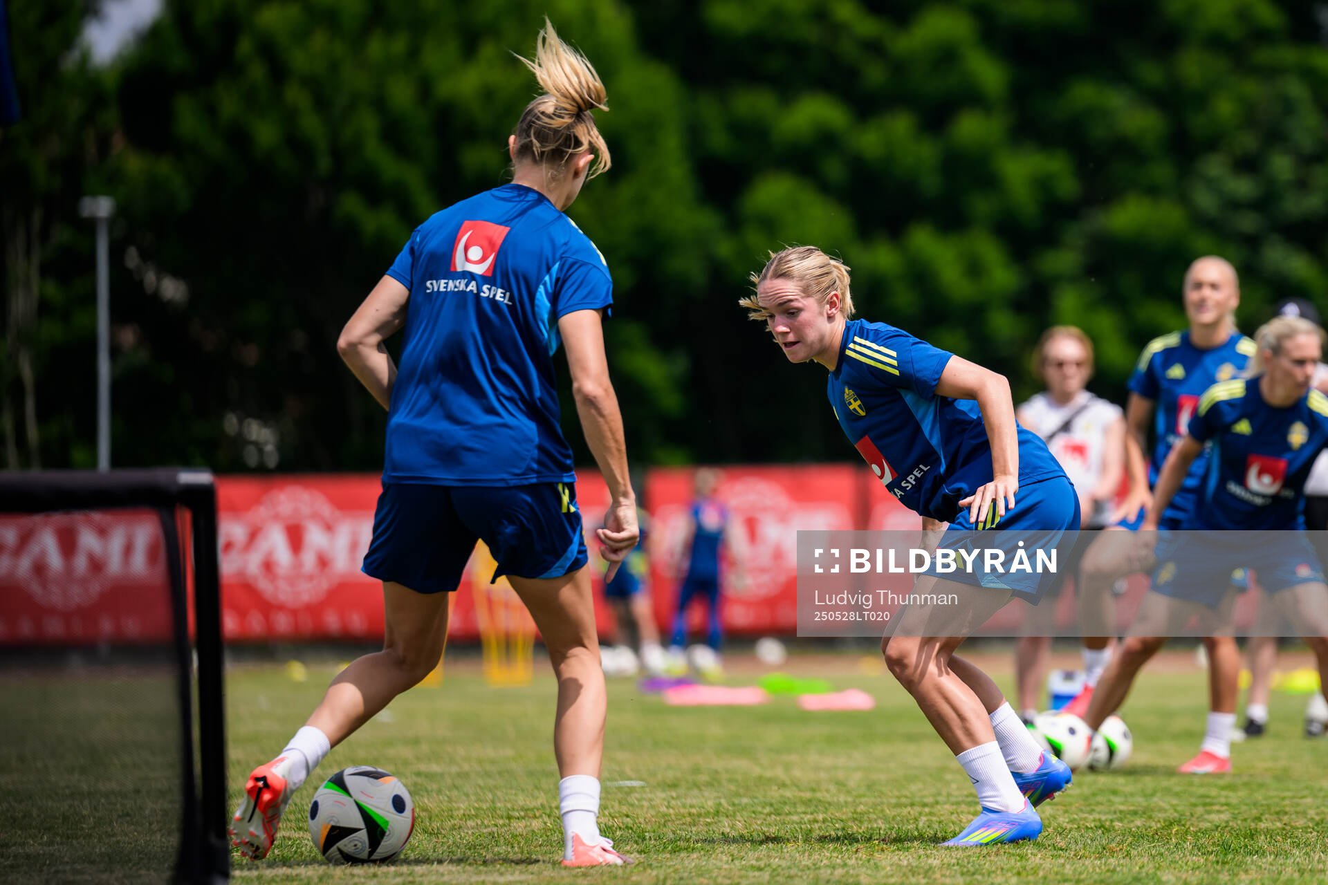Hanna Lundkvist of the Swedish women’s national football team during a training session on May 28, 2025 in Fidenza. 