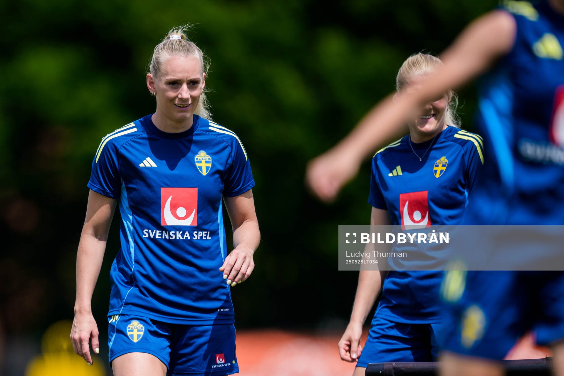 Stina Blackstenius of the Swedish women’s national football team during a training session on May 28, 2025 in Fidenza. 