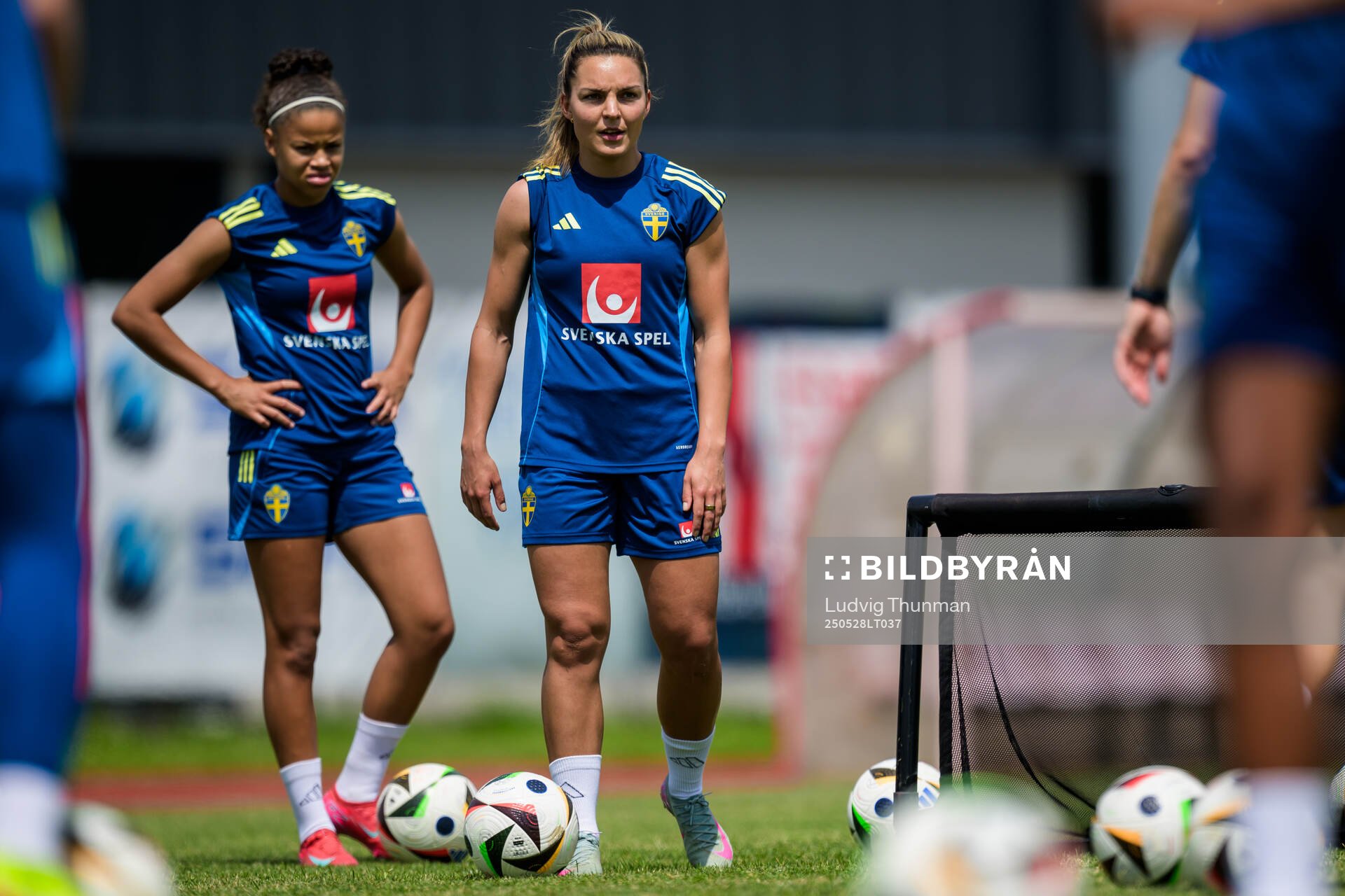 Johanna Rytting Kaneryd of the Swedish women’s national football team during a training session on May 28, 2025 in Fidenza. 