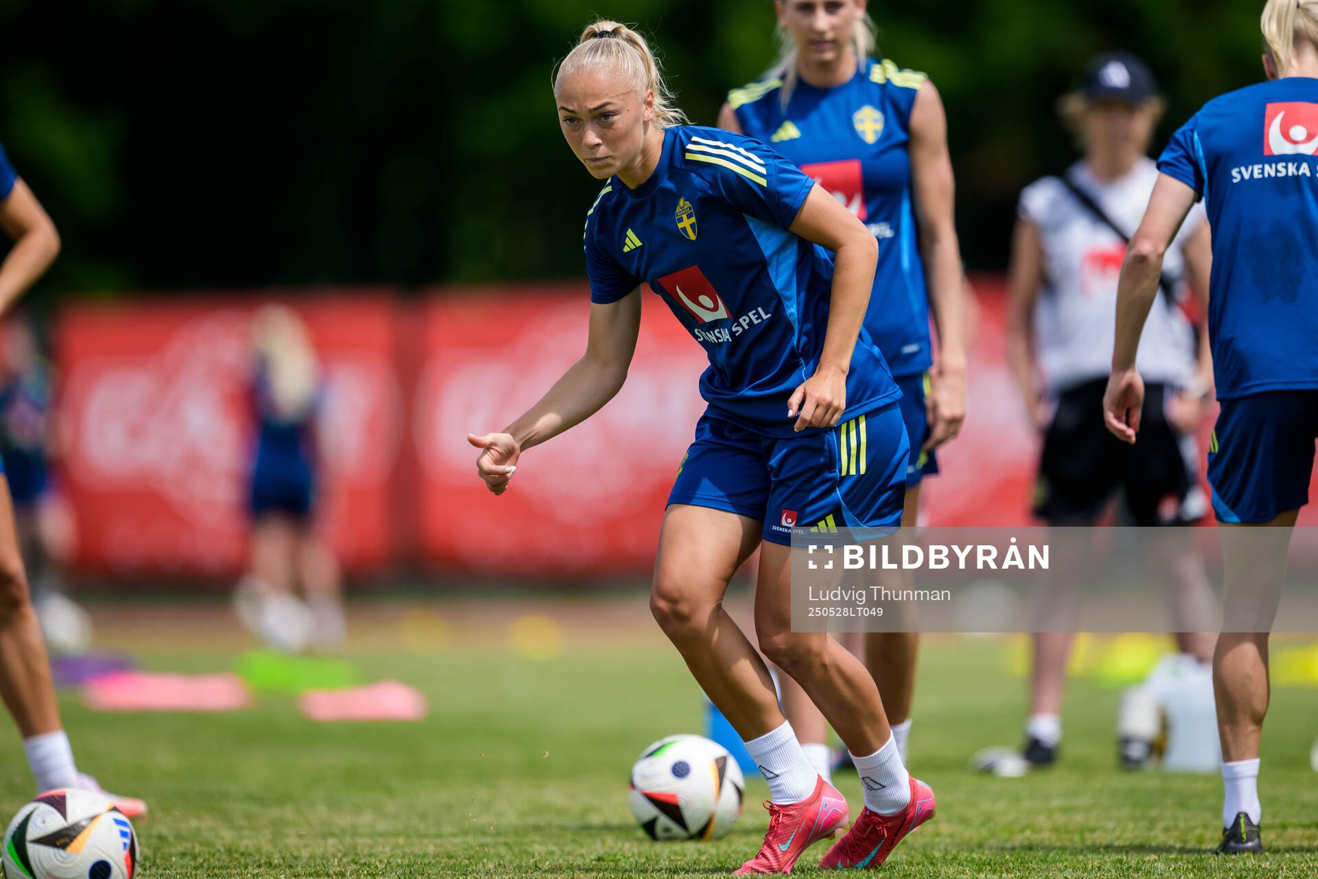 Hanna Bennison of the Swedish women’s national football team during a training session on May 28, 2025 in Fidenza. 