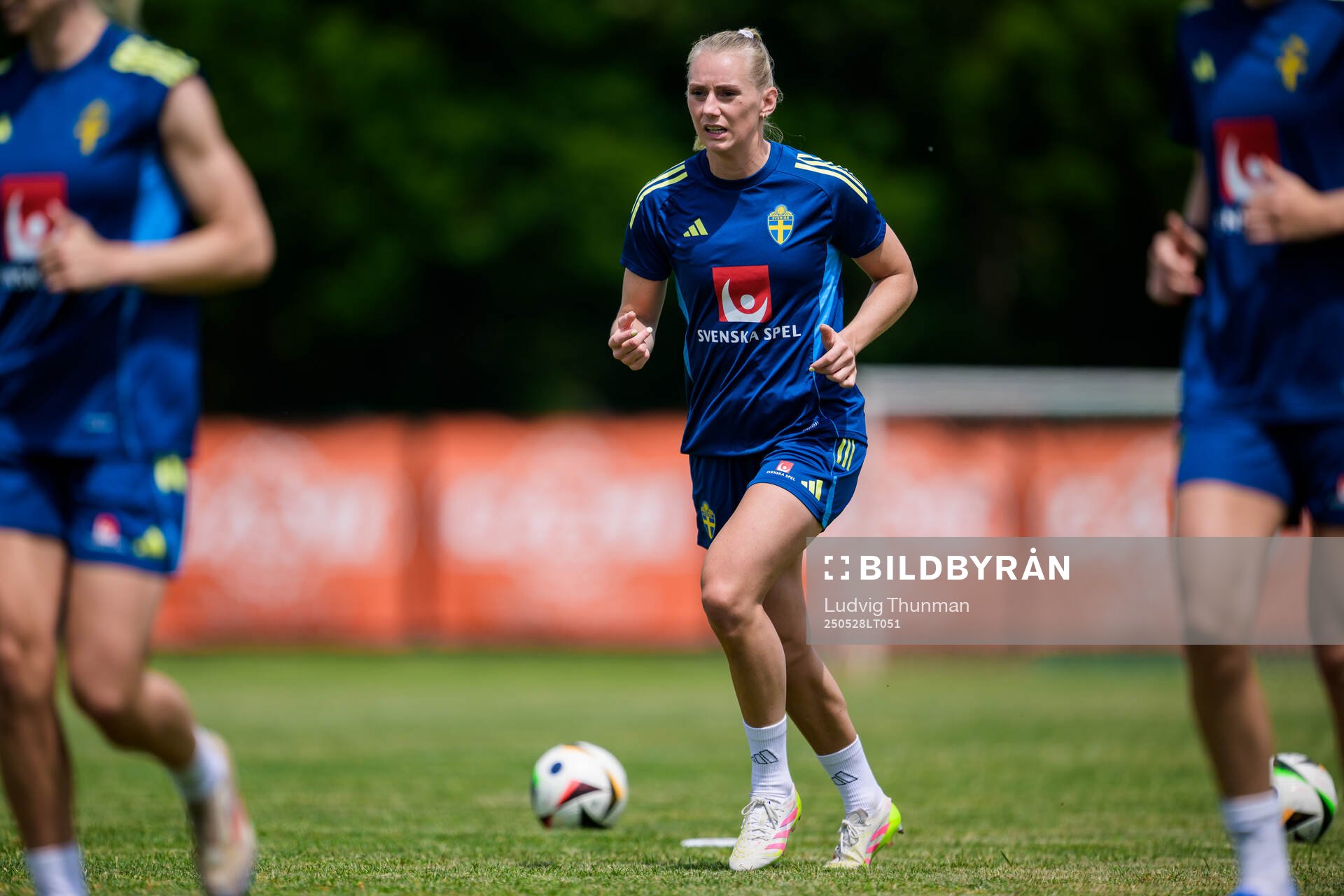 Stina Blackstenius of the Swedish women’s national football team during a training session on May 28, 2025 in Fidenza. 