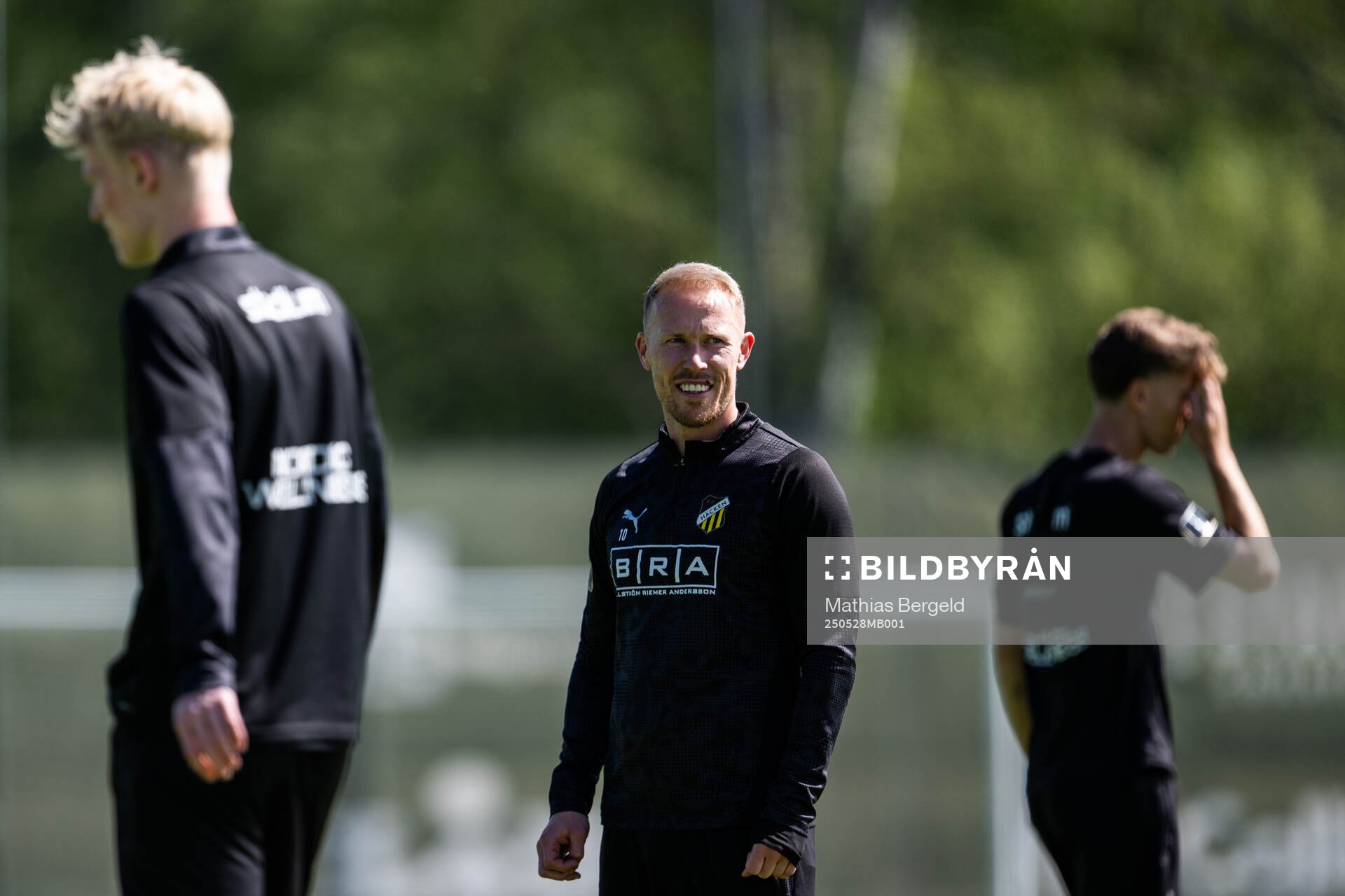 Häckens Mikkel Rygaard Jensen under en träning inför finalen i Svenska Cupen den 28 maj 2025 i Göteborg. 