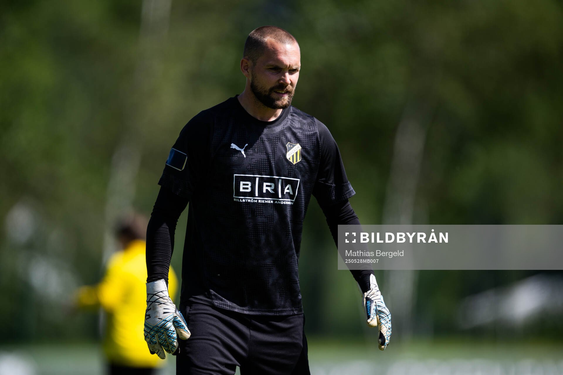 Häckens målvakt Oscar Jansson under en träning inför finalen i Svenska Cupen den 28 maj 2025 i Göteborg. 