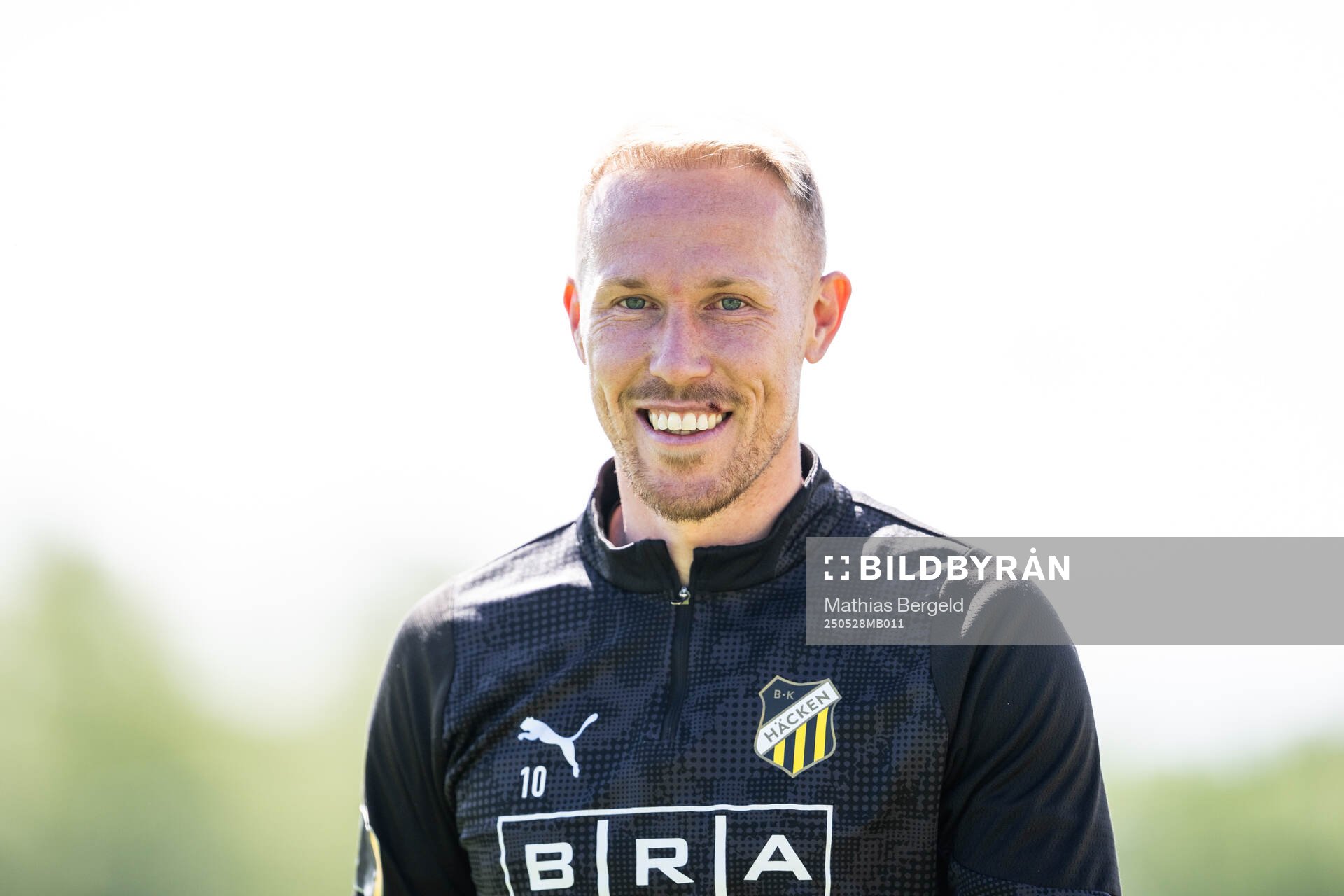 Häckens Mikkel Rygaard Jensen under en träning inför finalen i Svenska Cupen den 28 maj 2025 i Göteborg. 