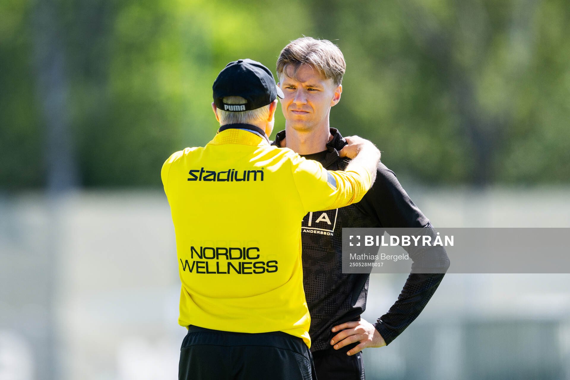 Häckens Samuel Leach Holm under en träning inför finalen i Svenska Cupen den 28 maj 2025 i Göteborg. 