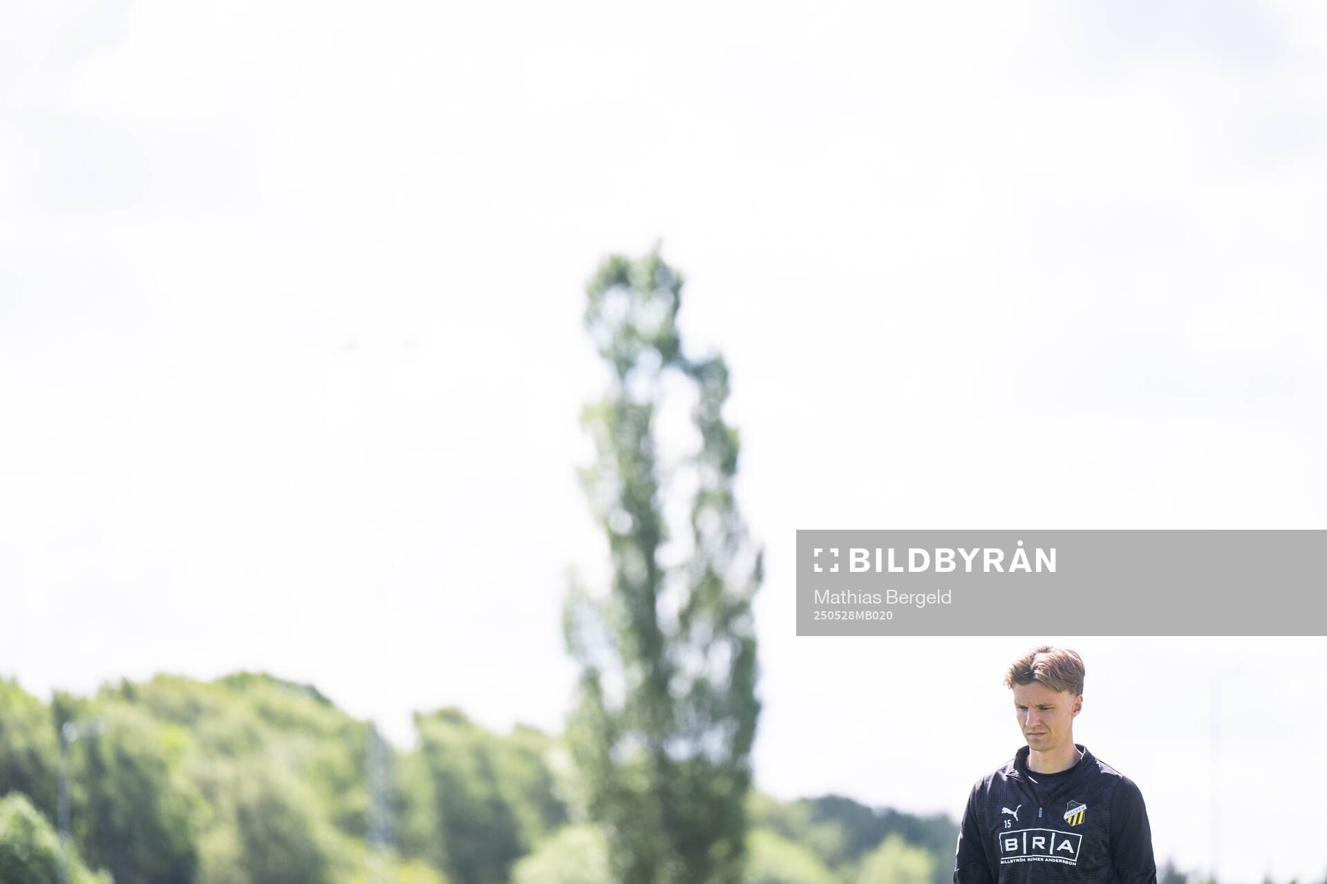 Häckens Samuel Leach Holm under en träning inför finalen i Svenska Cupen den 28 maj 2025 i Göteborg. 