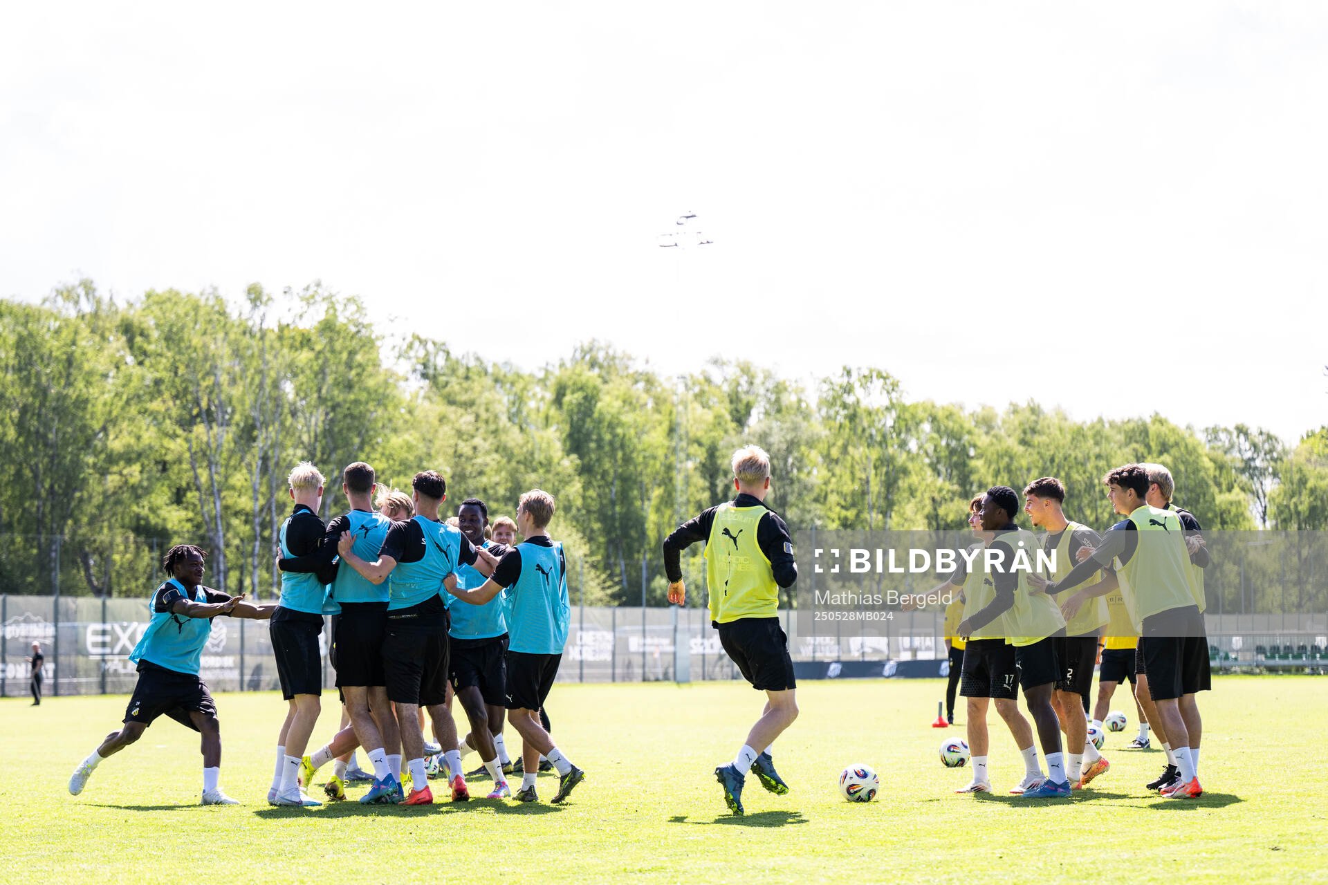 Häckens spelare under en träning inför finalen i Svenska Cupen den 28 maj 2025 i Göteborg. 
