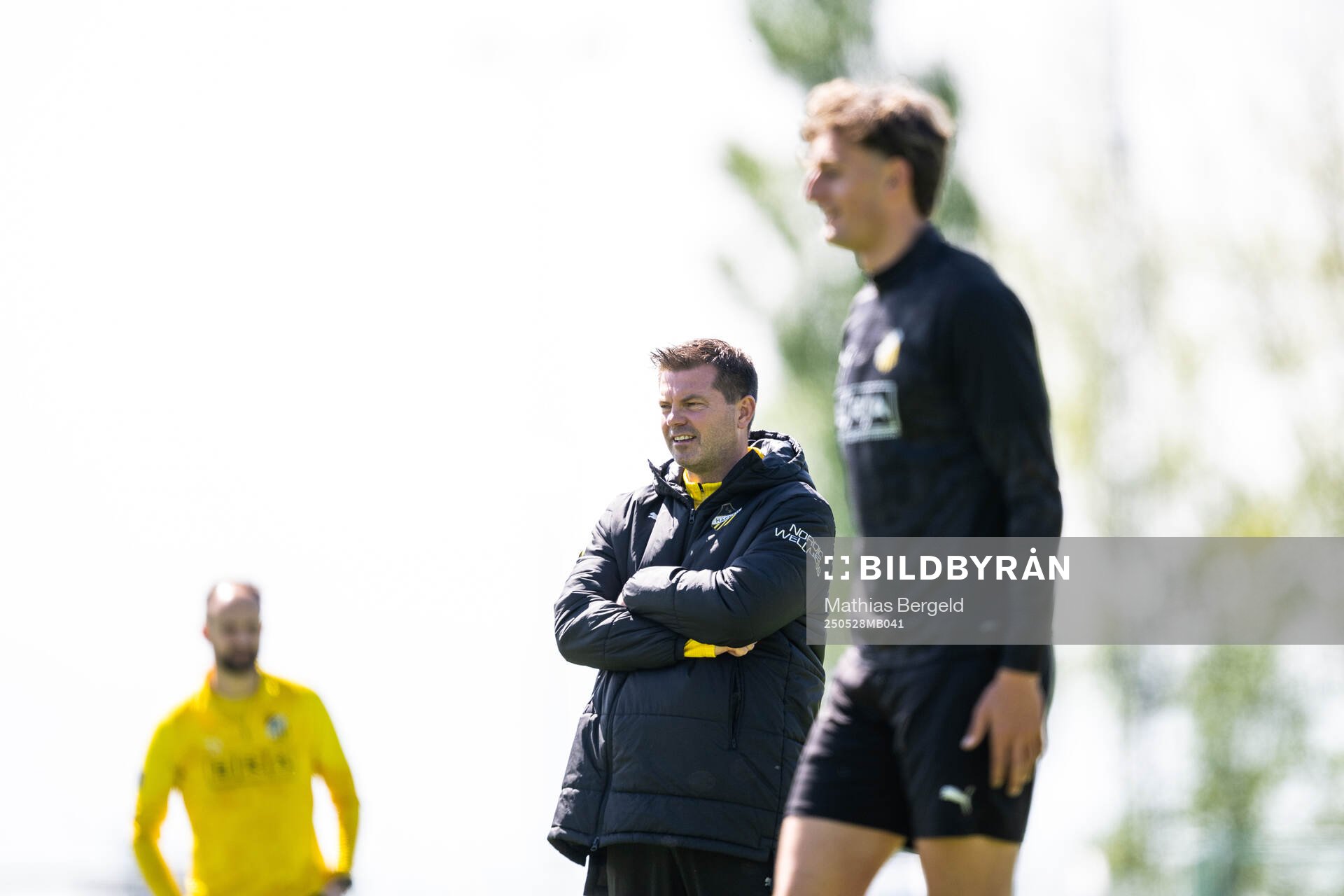 Häckens tränare Jens Gustafsson och Silas Andersen