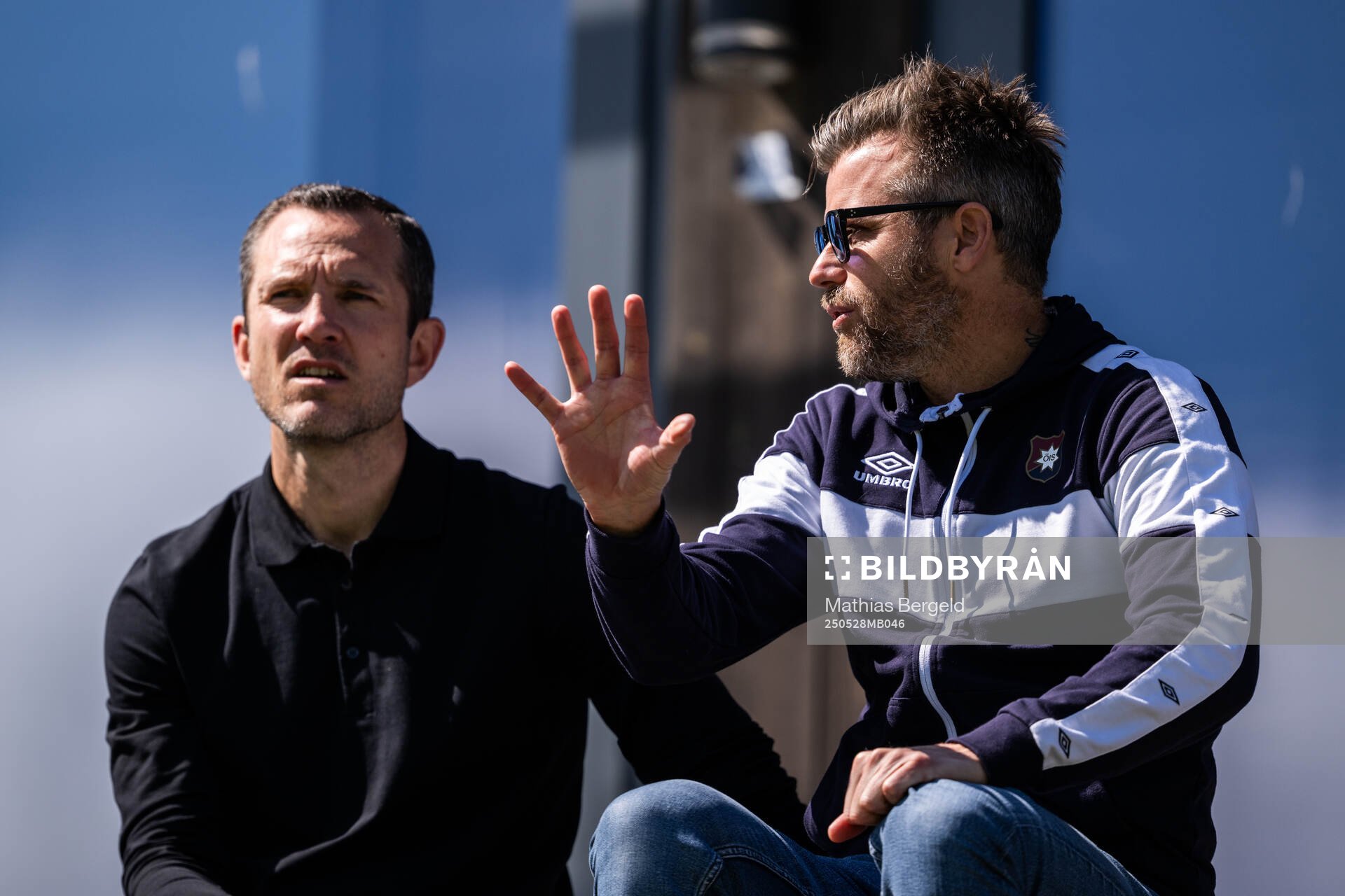 Häckens fotbollschef Martin Ericsson och Örgrytes