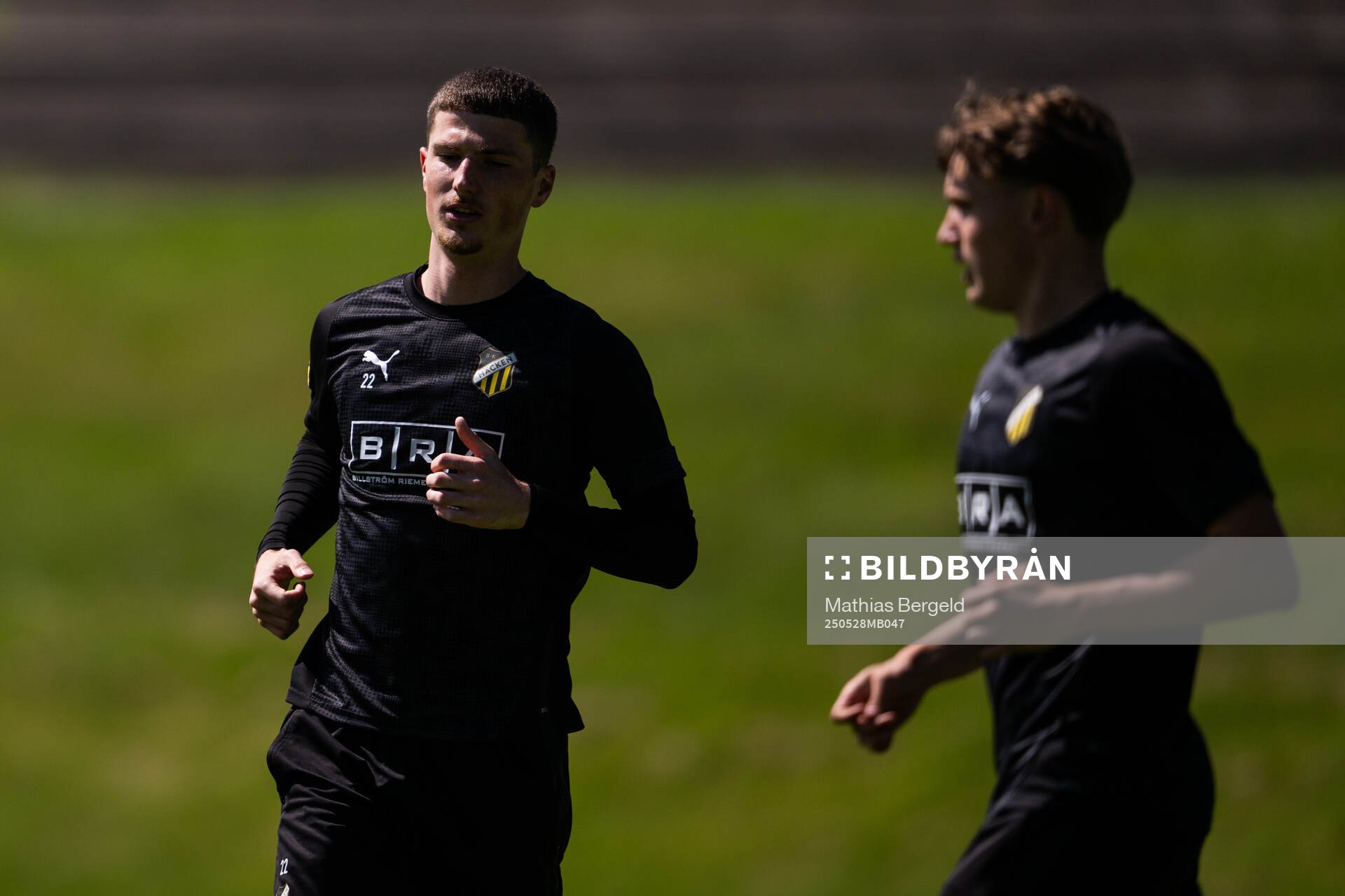 Häckens Nikola Zecevic under en träning inför finalen i Svenska Cupen den 28 maj 2025 i Göteborg. 