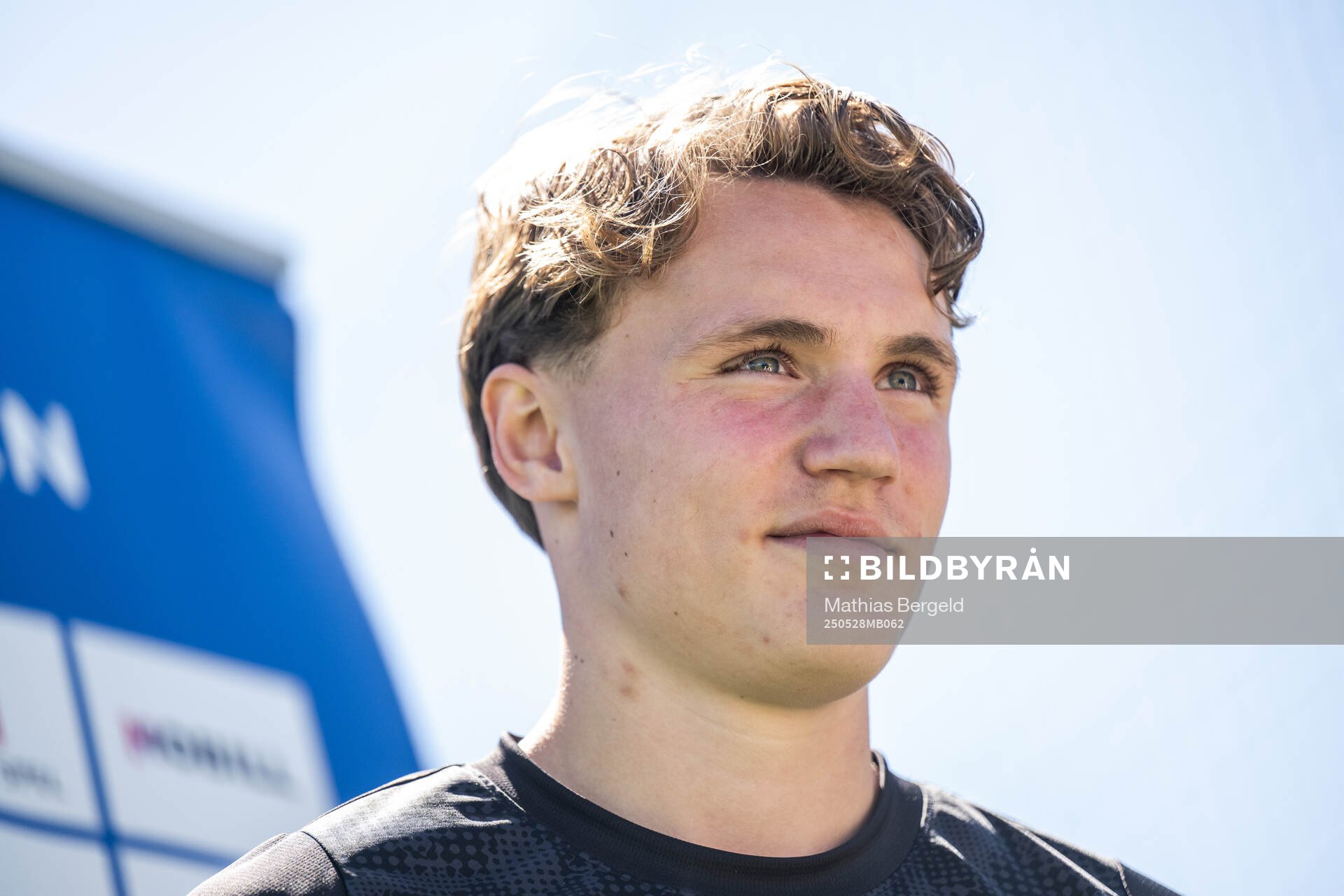 Häckens Filip Öhman intervjuas under en pressträff inför finalen i Svenska Cupen den 28 maj 2025 i Göteborg. 